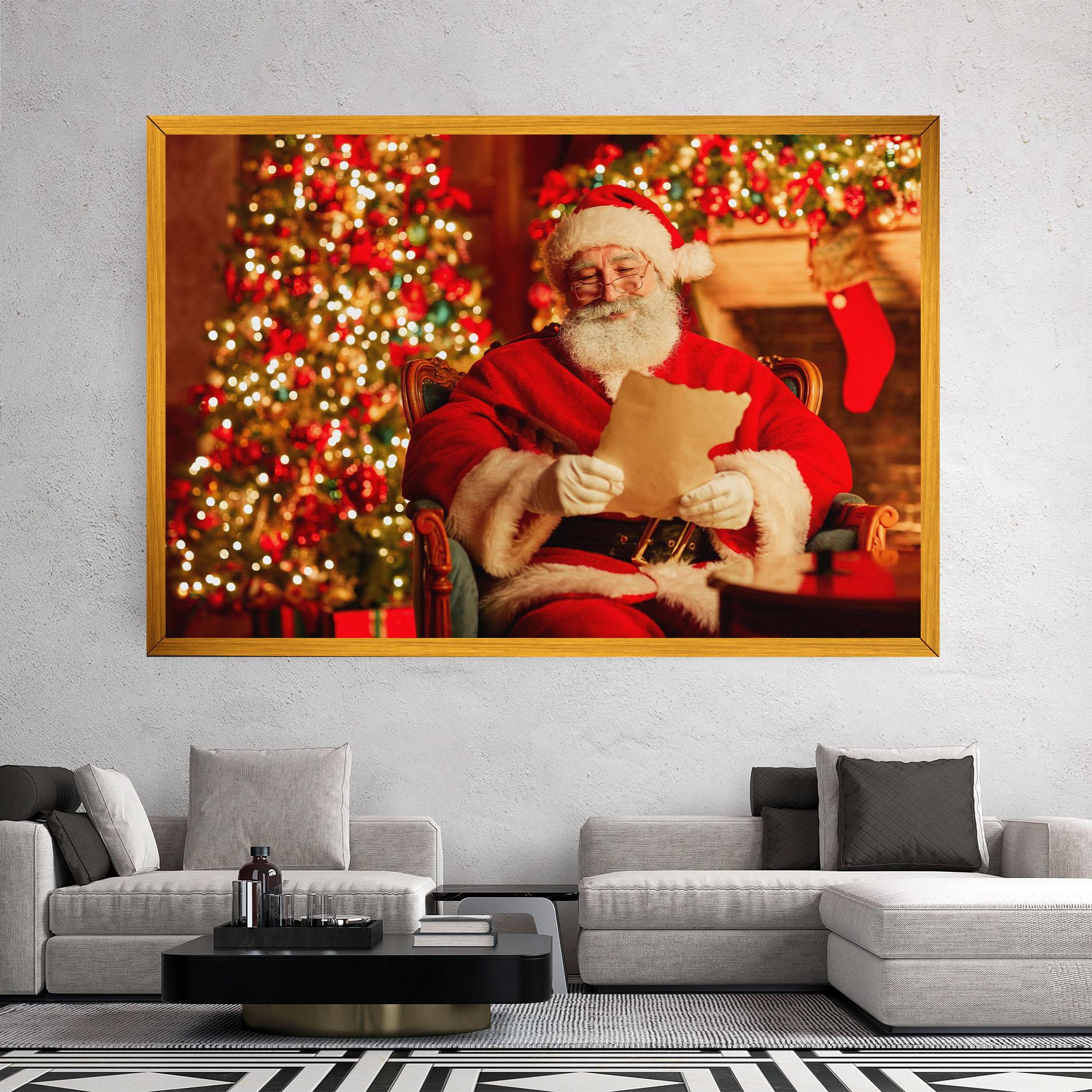 Leinwandbild Reading Christmas Letter mockup 2