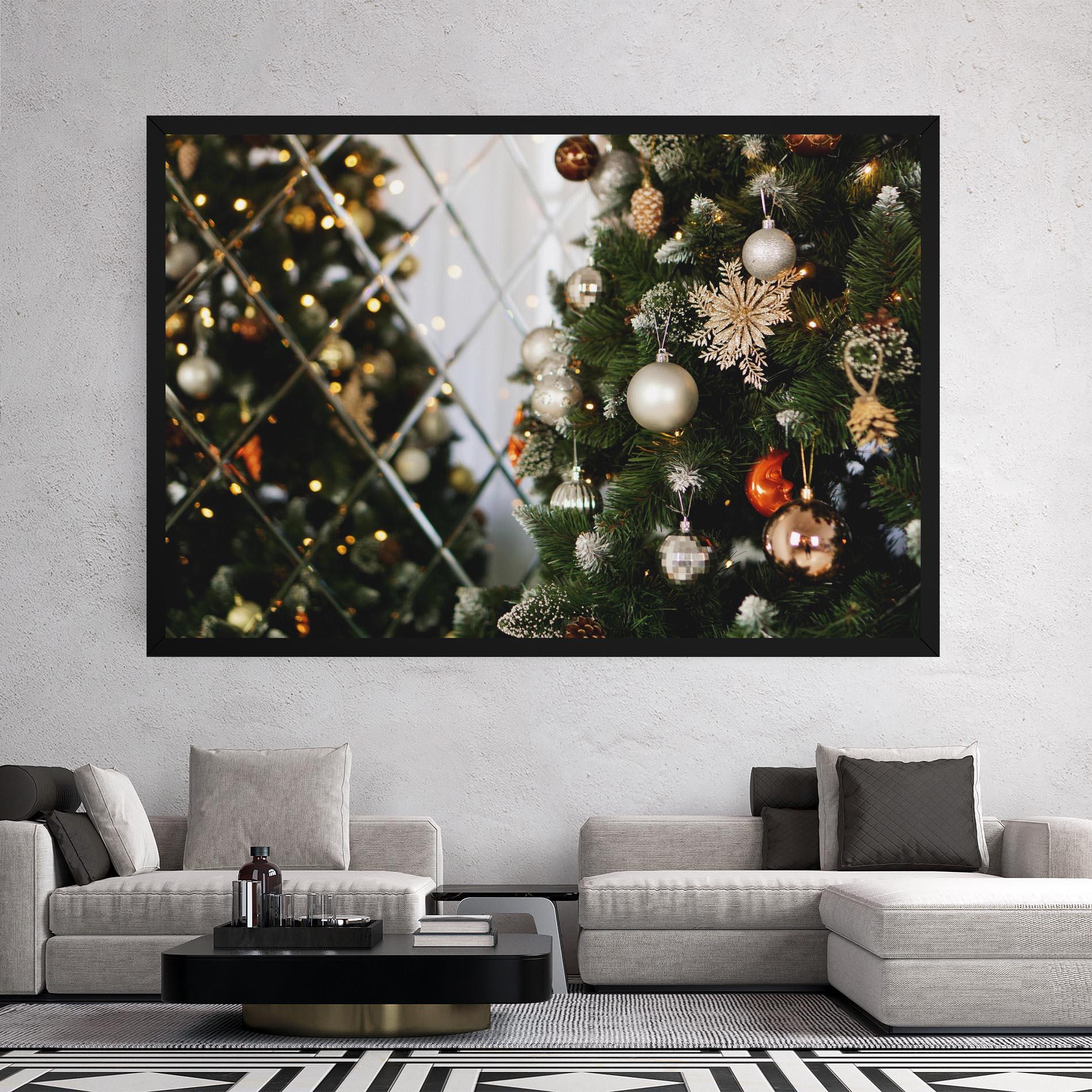 Leinwandbild Christmas Decor Tree mockup 2