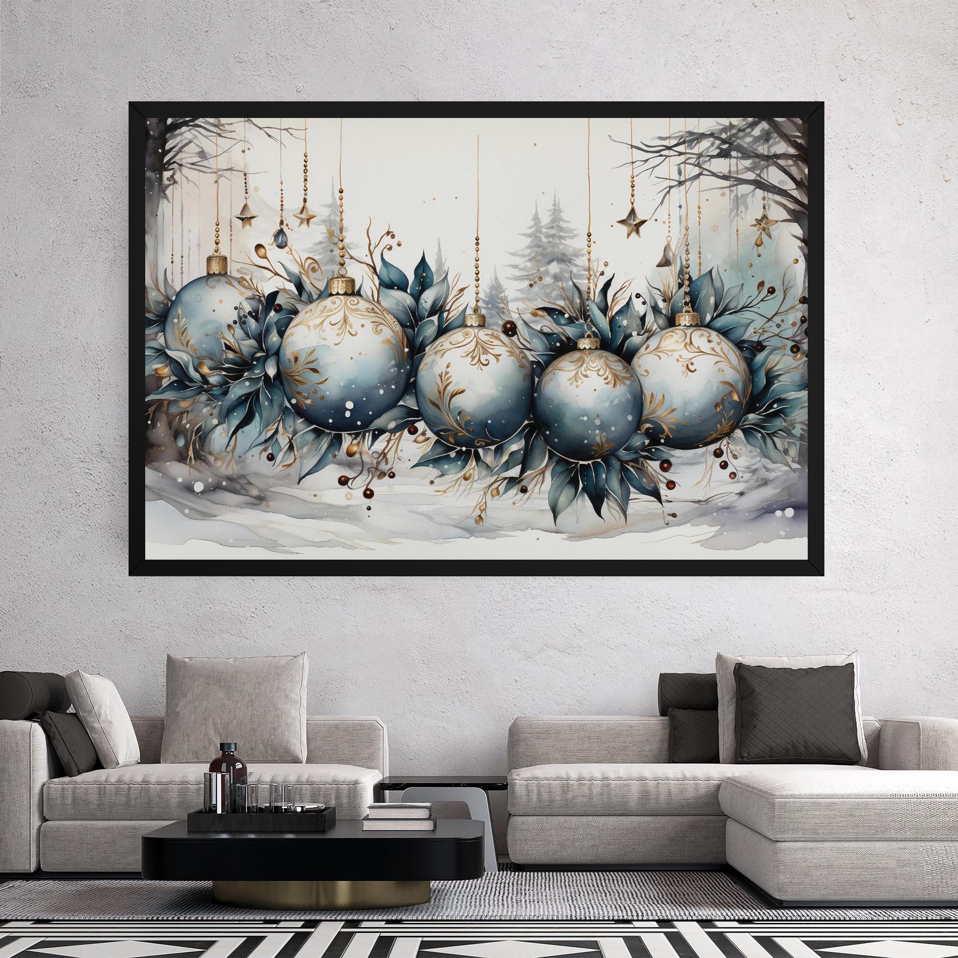 Leinwandbild Christmas Paper mockup 2