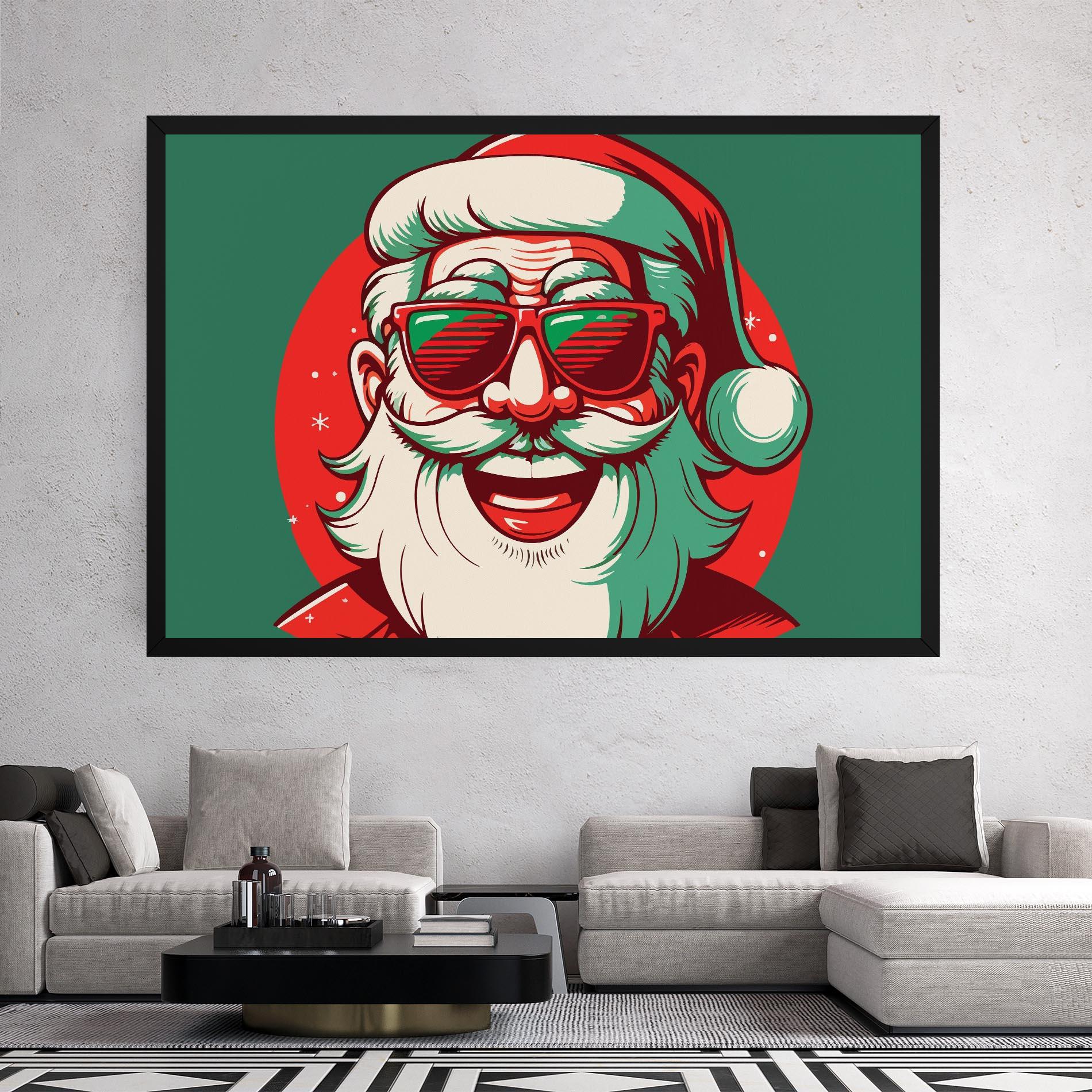 Leinwandbild Crazy Smile Santa mockup 2