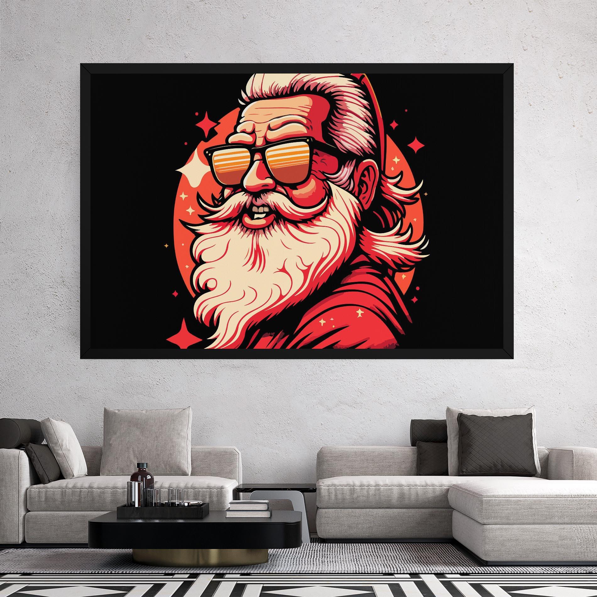 Leinwandbild Glasses Santa mockup 2