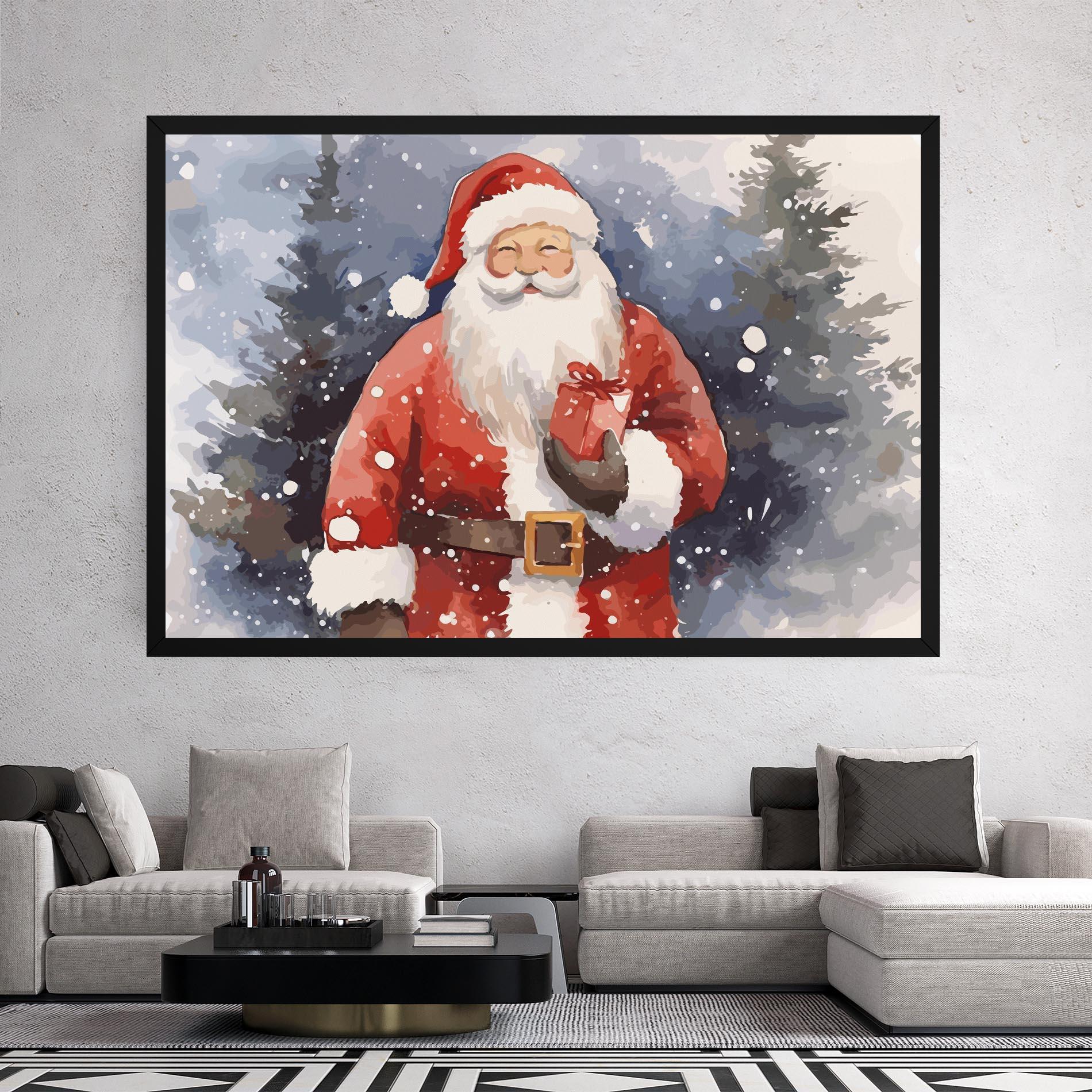 Leinwandbild Holding Gift mockup 2