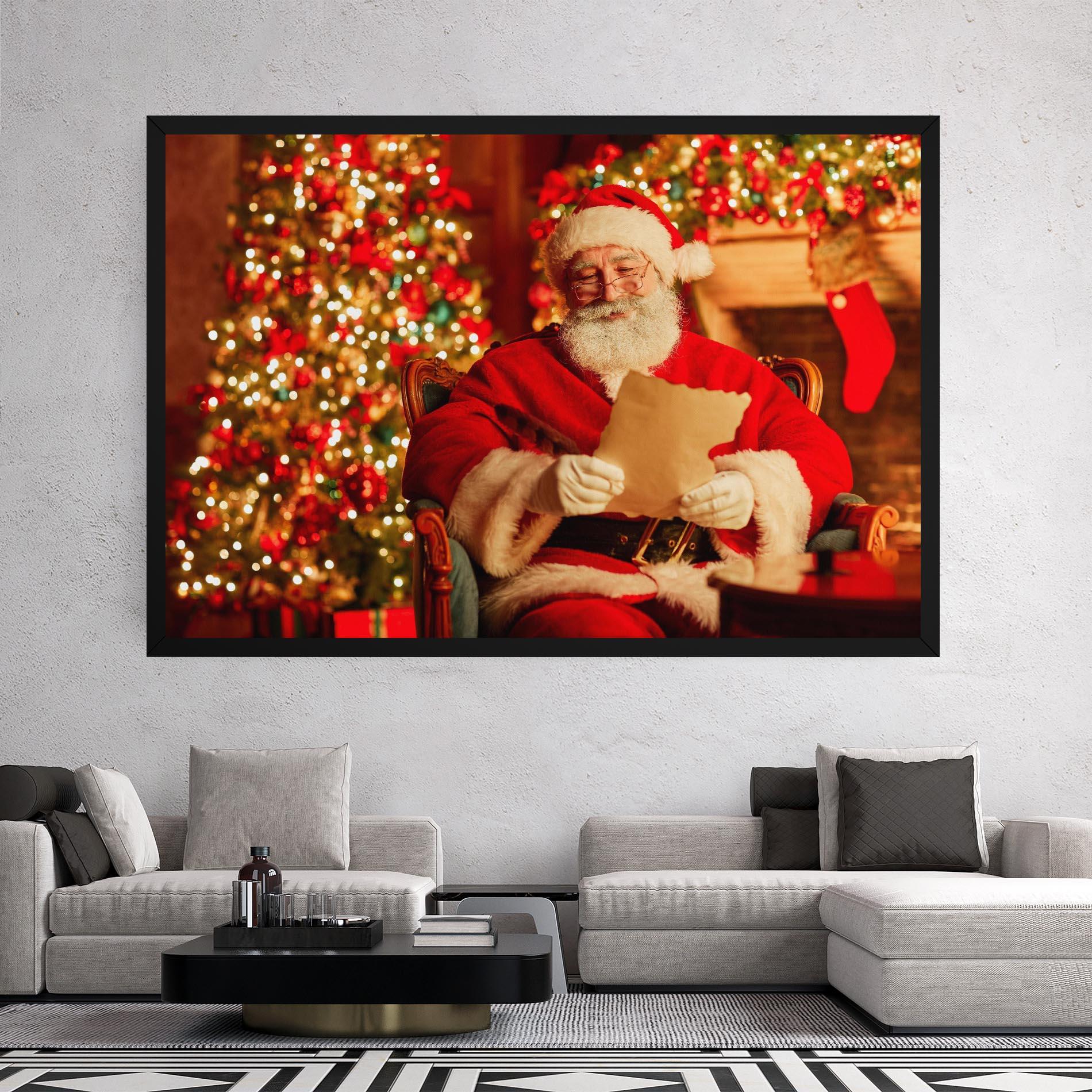 Leinwandbild Reading Christmas Letter mockup 2