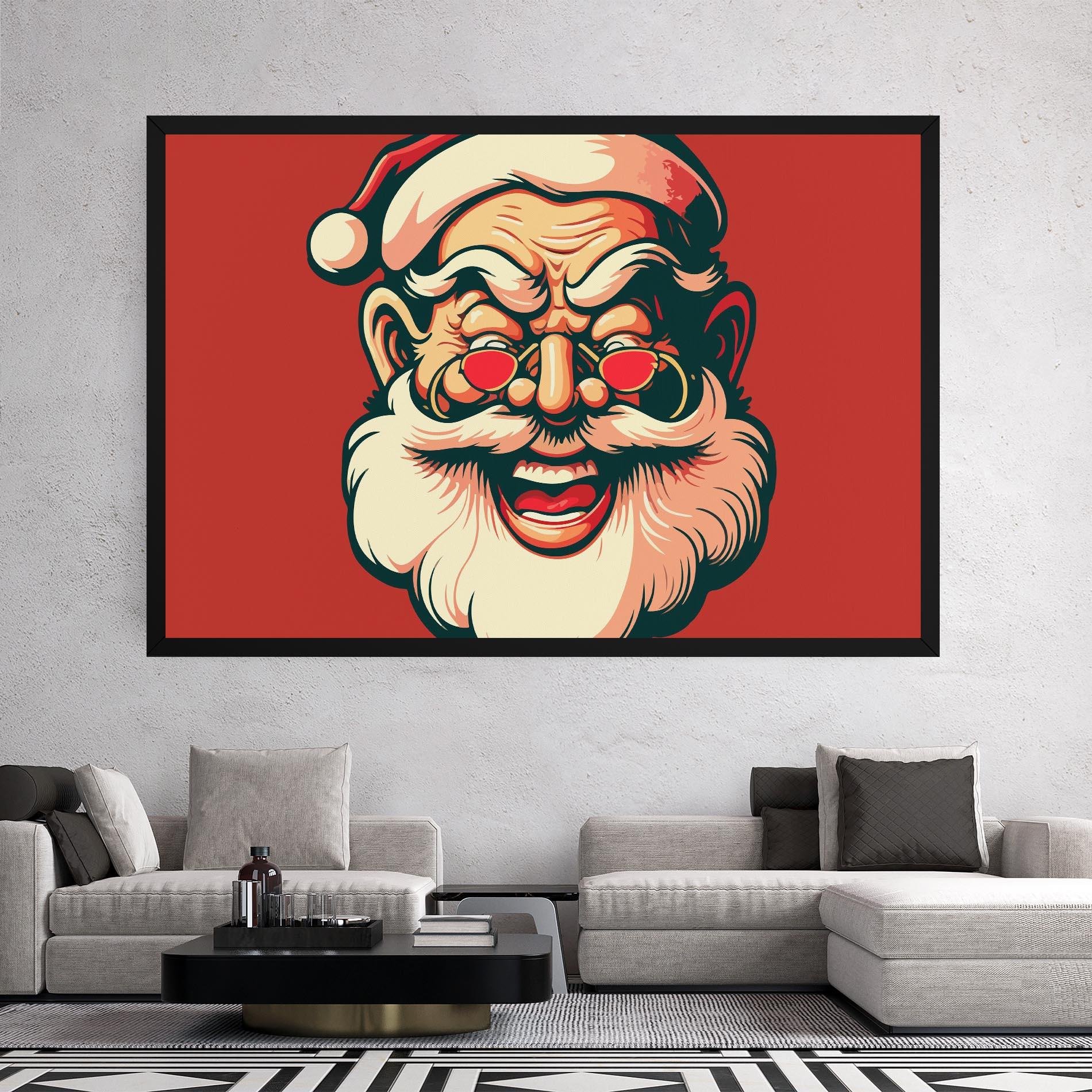 Leinwandbild Santa Crazy Smile mockup 2