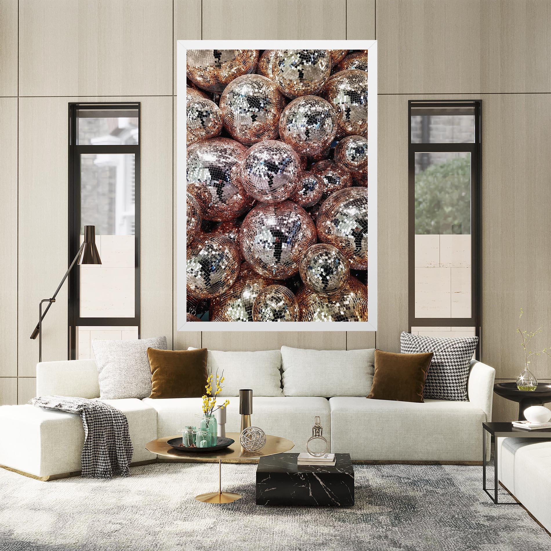 Leinwandbild Christmas Disko Balls mockup 2