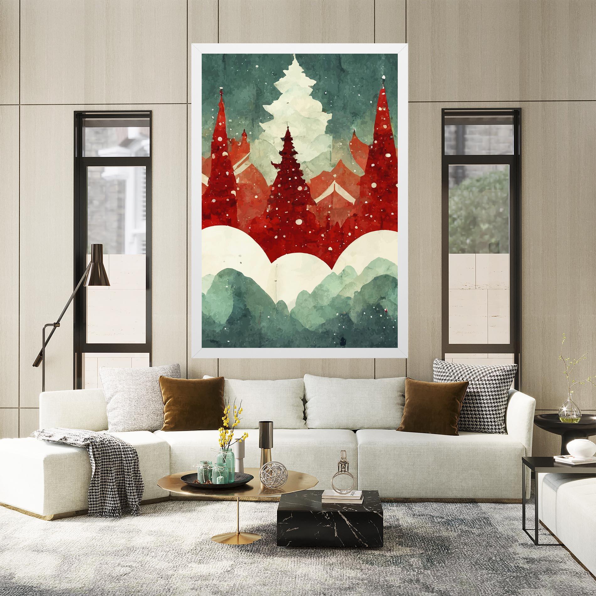 Leinwandbild Christmas Landscape mockup 2
