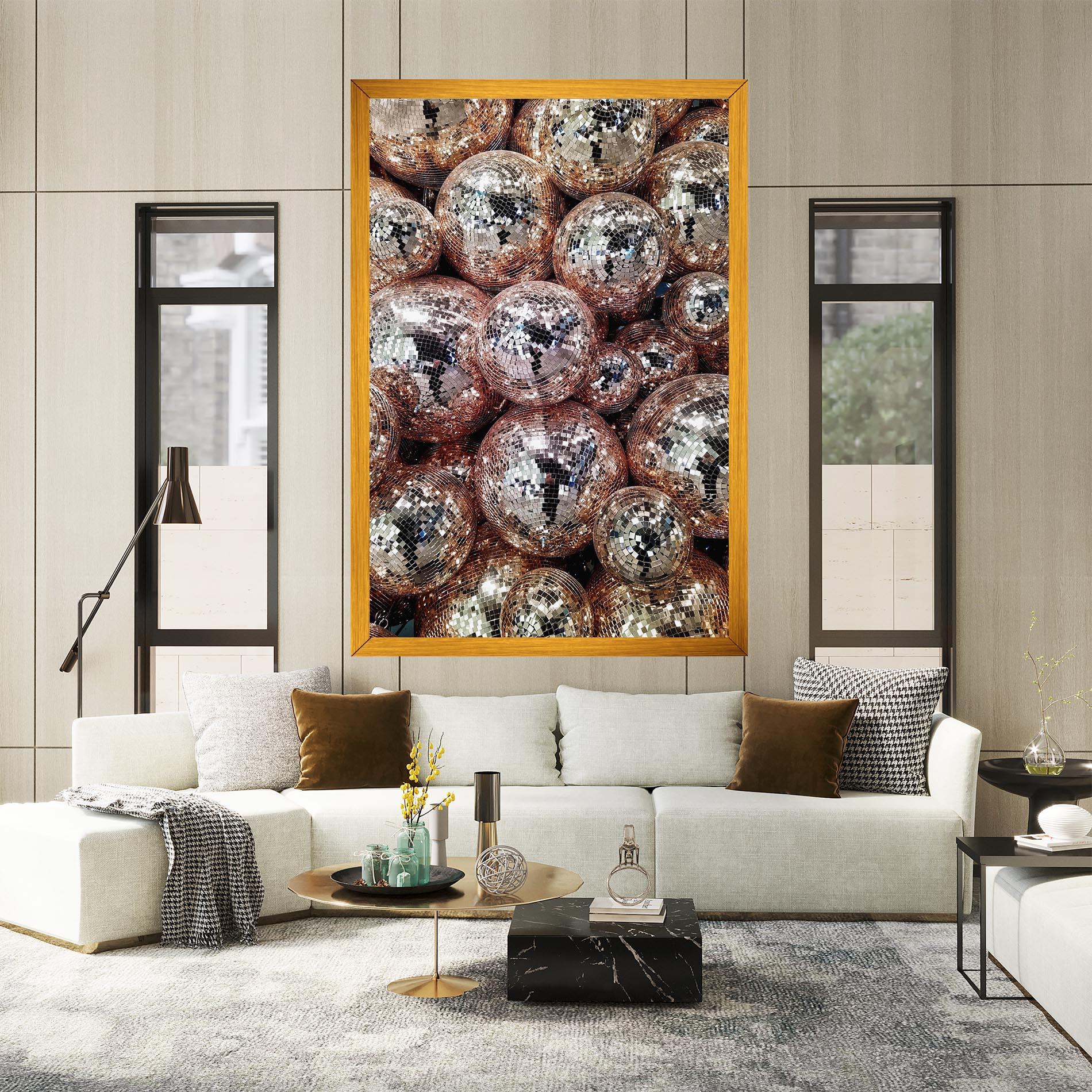 Leinwandbild Christmas Disko Balls mockup 2