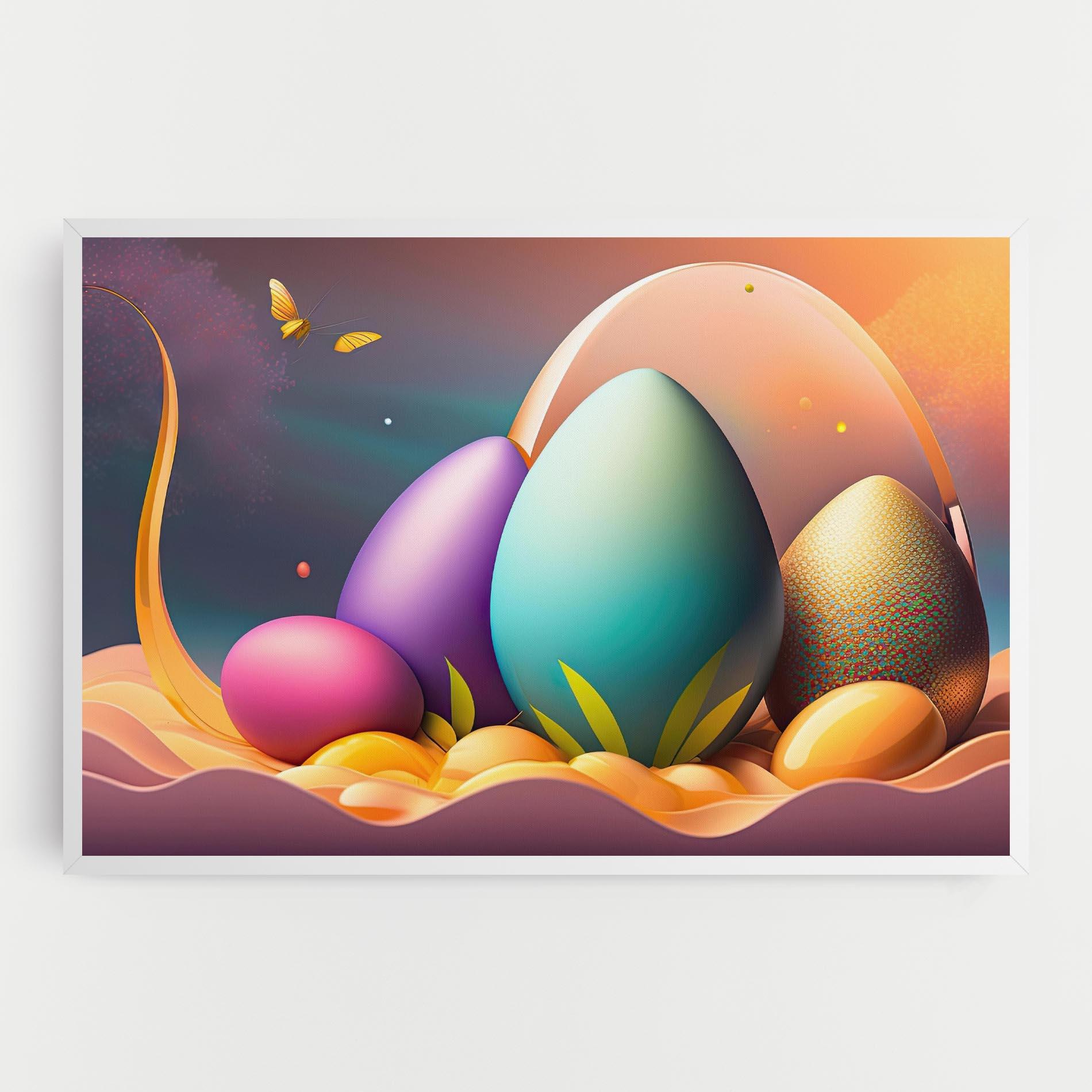 Leinwandbild Big Blue Easter Egg mockup 0