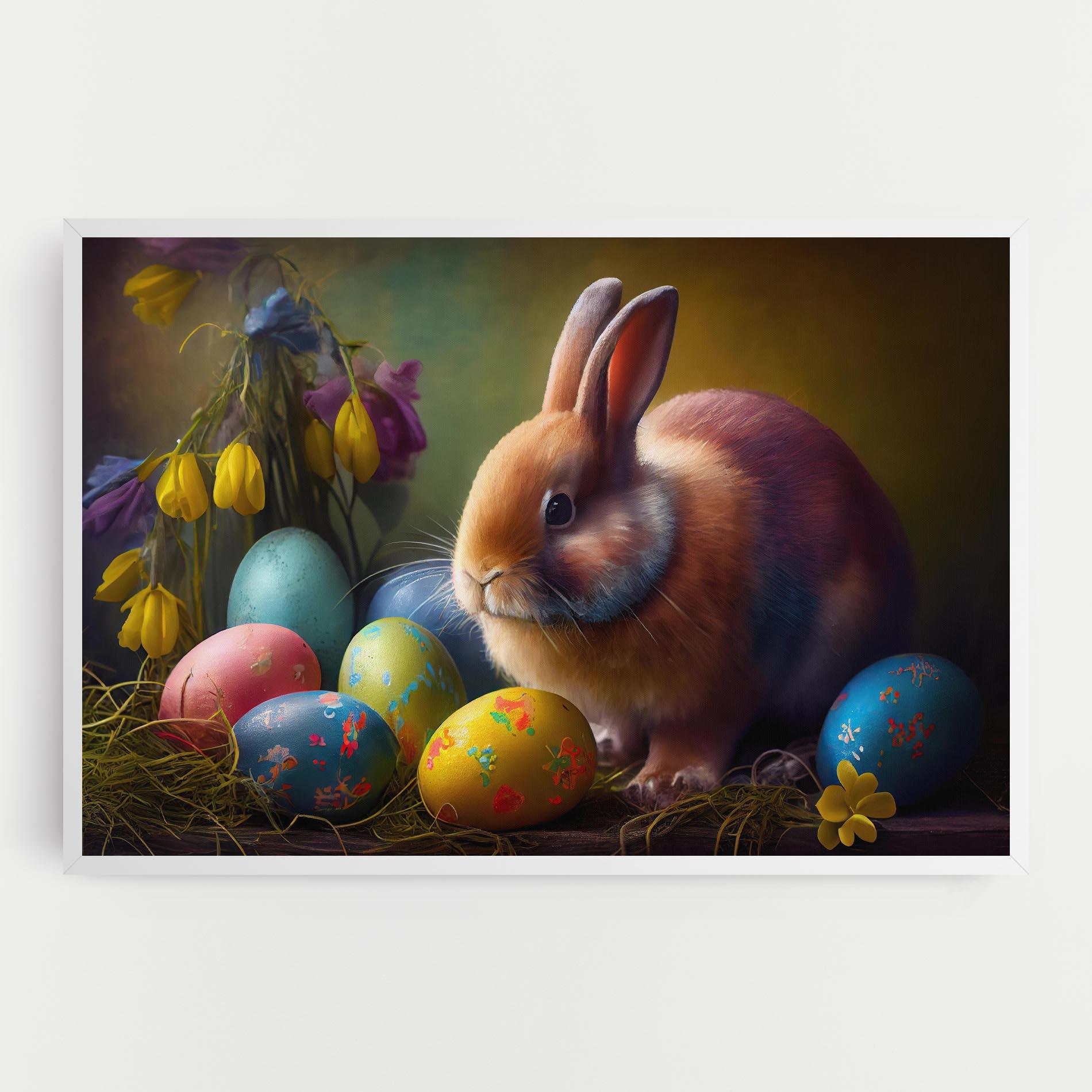 Leinwandbild Easter Cute Rabbit mockup 0