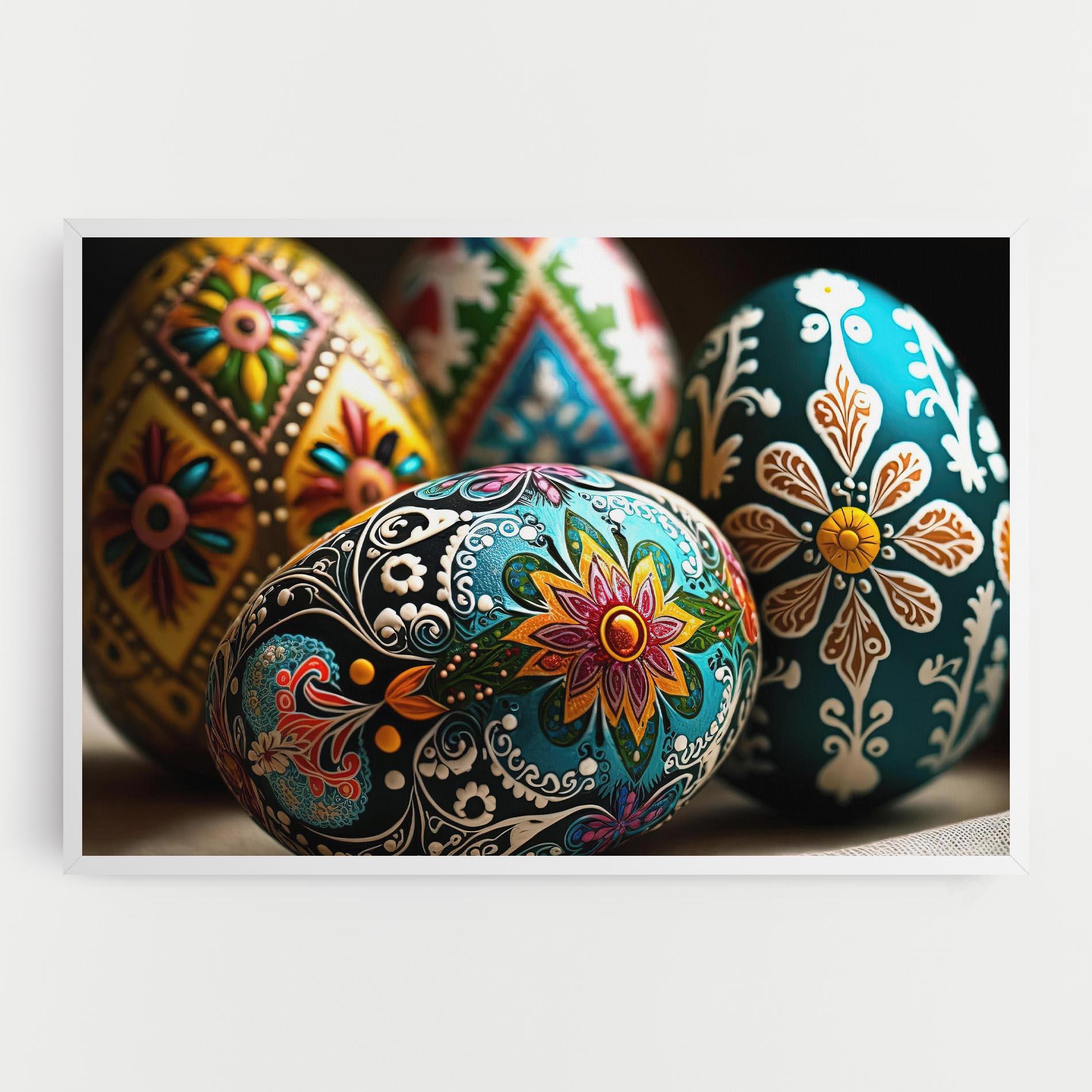Leinwandbild Easter Eggs Ornament mockup 0