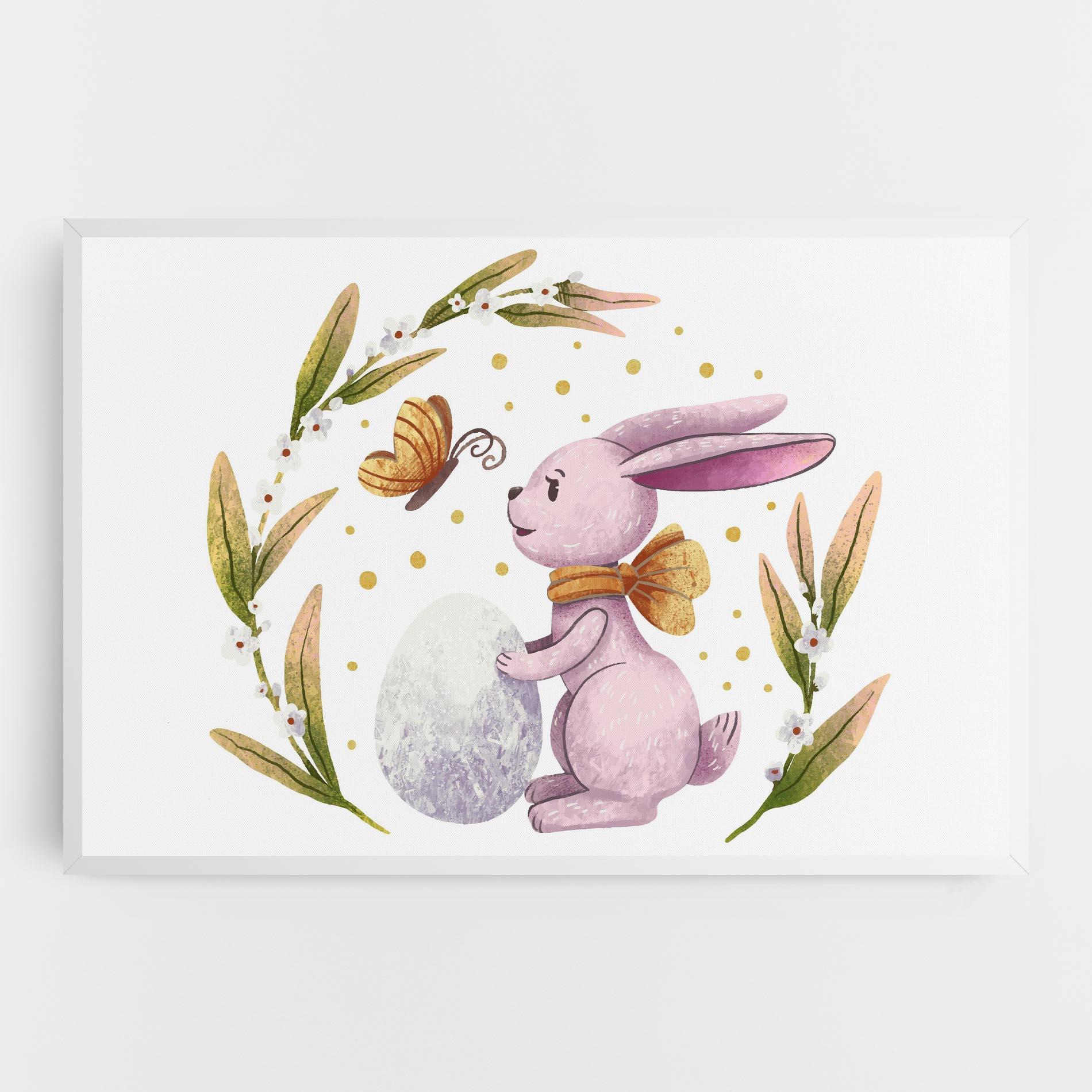 Leinwandbild Easter Pink Bunny mockup 0
