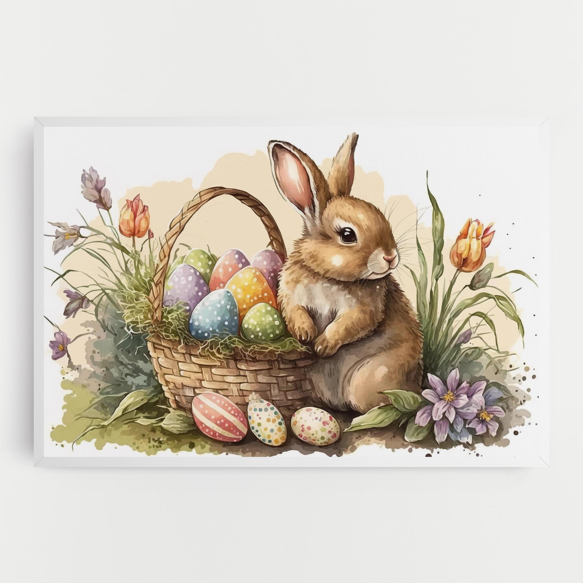 Leinwandbild Eggs Baby Bunny mockup 0