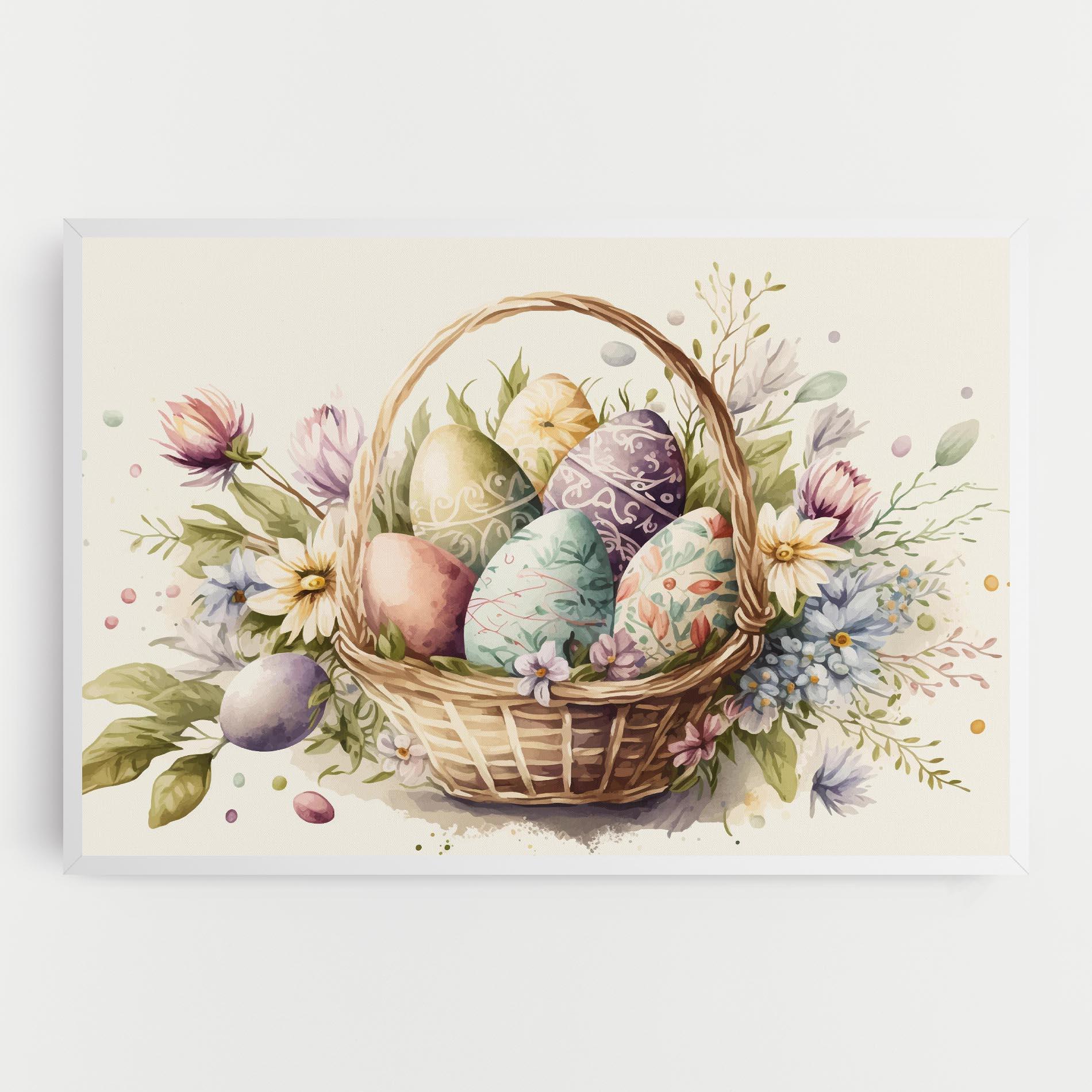 Leinwandbild Eggs Basket mockup 0