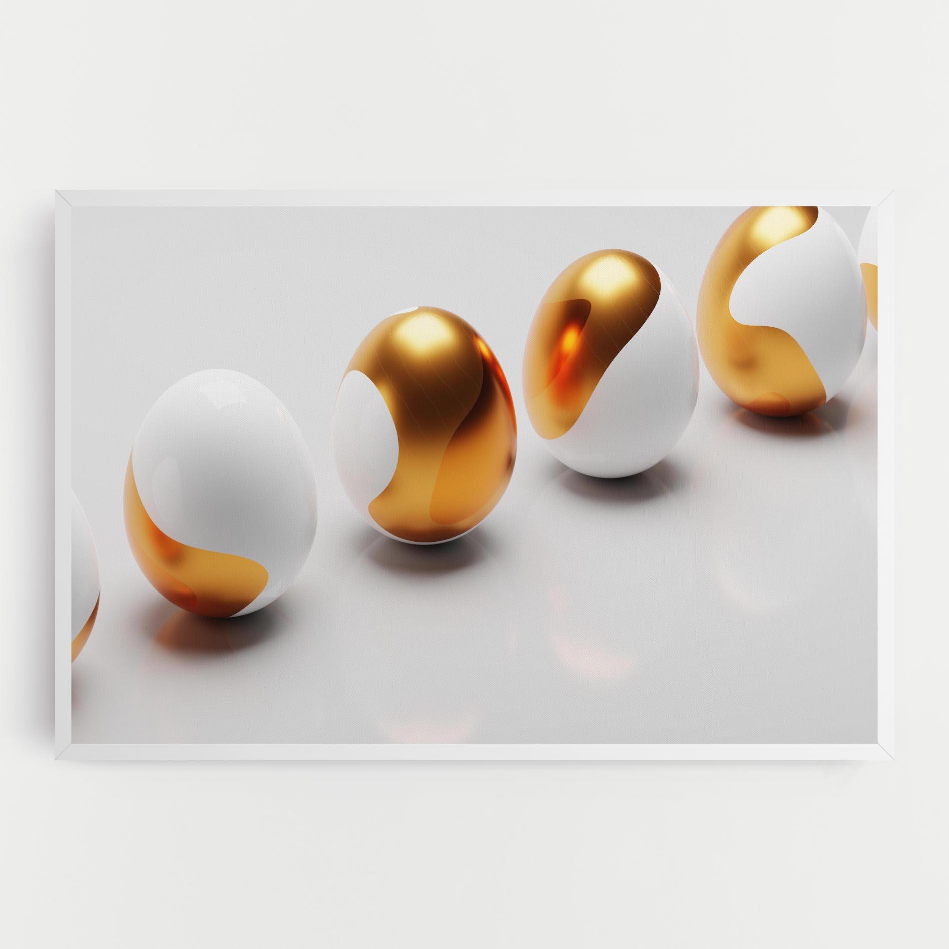 Leinwandbild Elegant Easter Eggs mockup 0