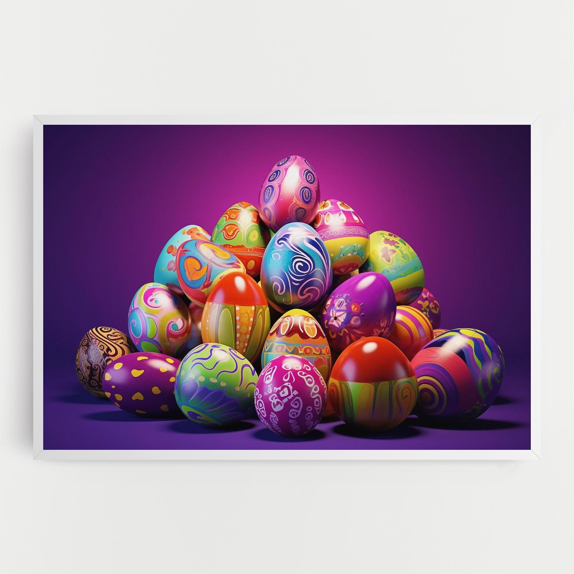 Pile Colorful Eggs mockup 0