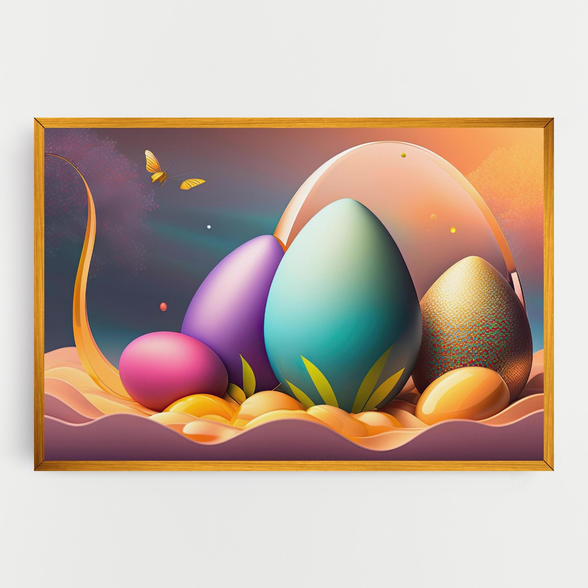 Leinwandbild Big Blue Easter Egg mockup 0