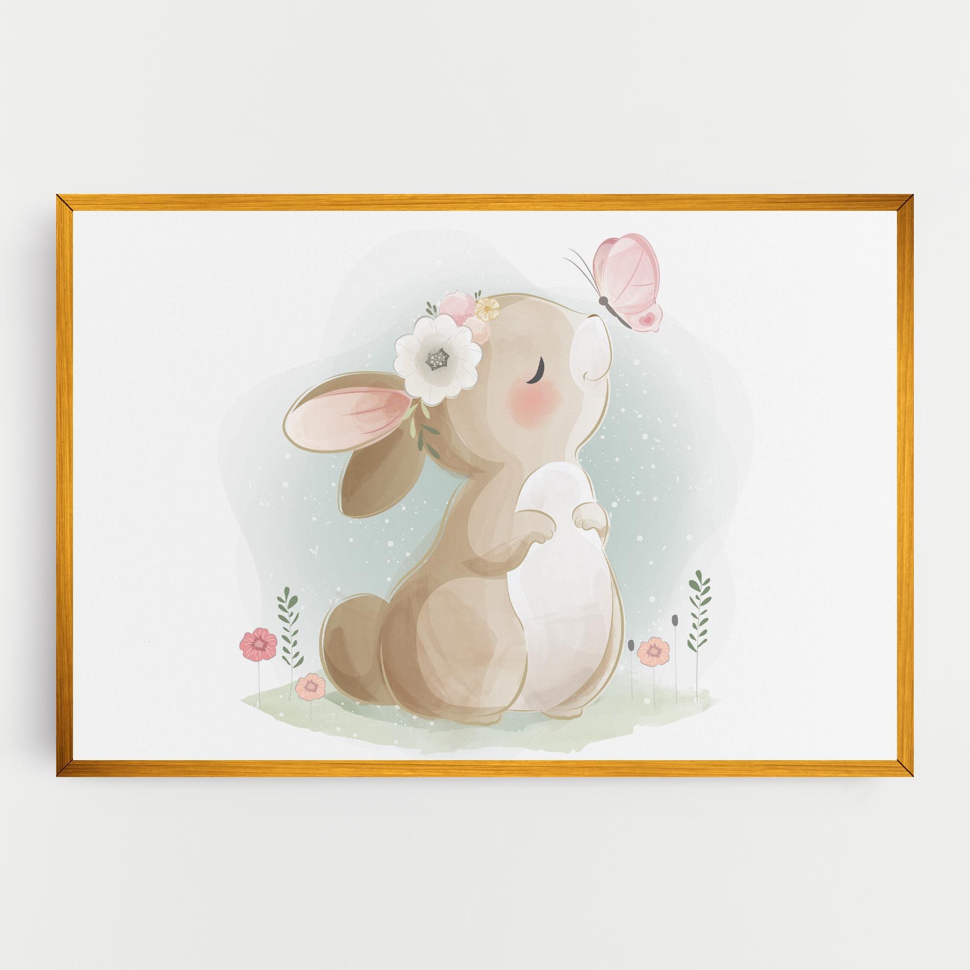 Butterfly On Bunny Nose mockup 0