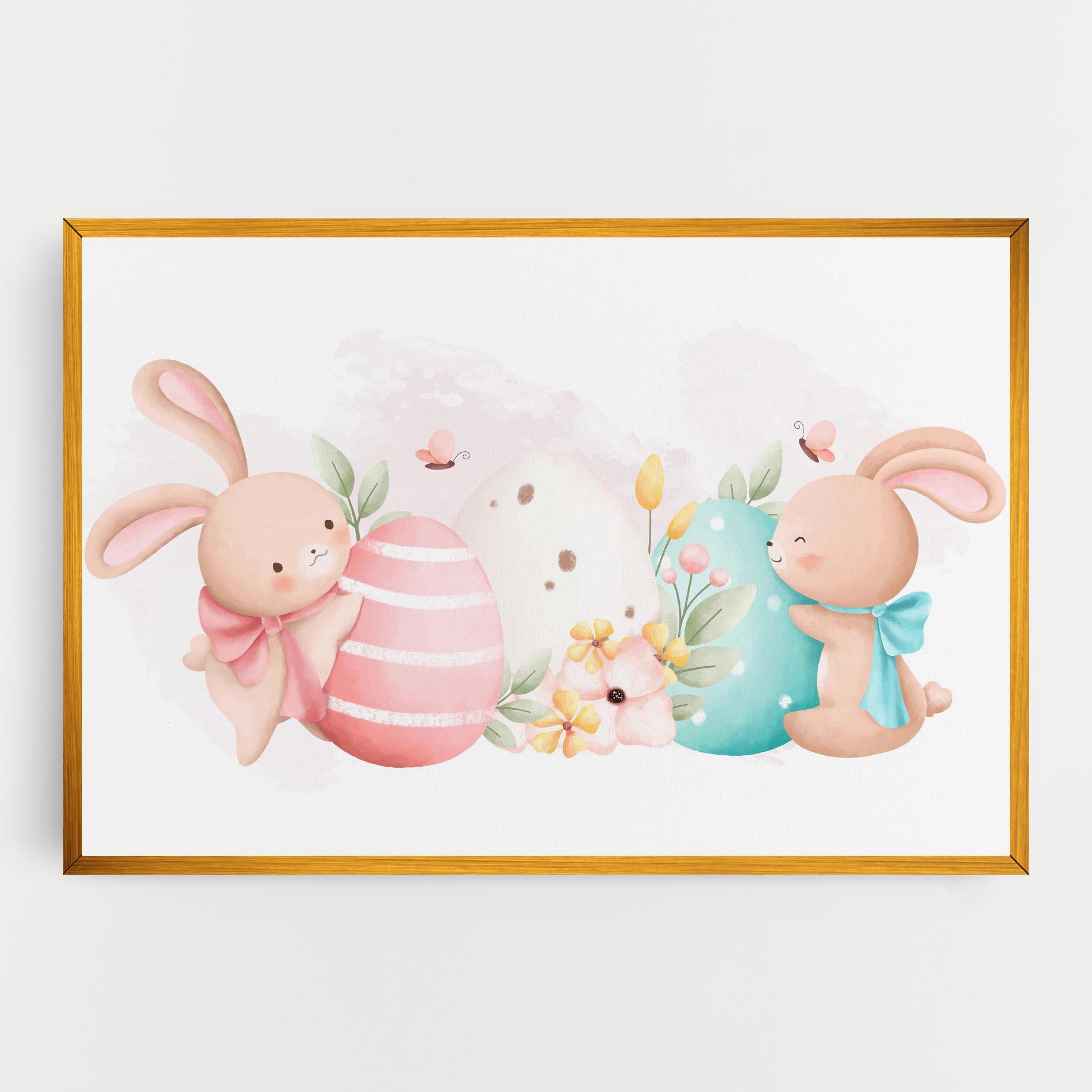 Leinwandbild Cute Bunny Art mockup 0