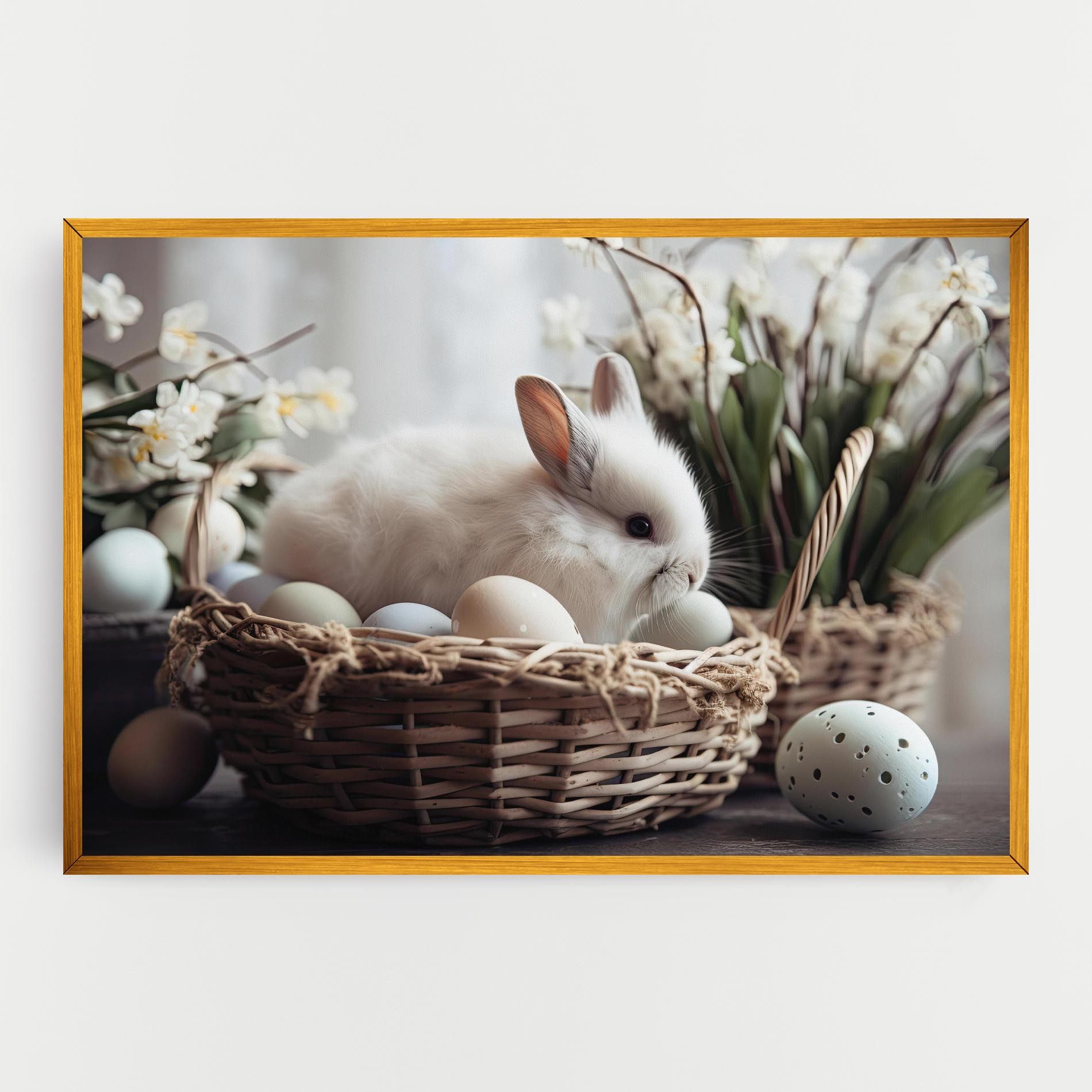 Cute White Easter Eggs mockup 0