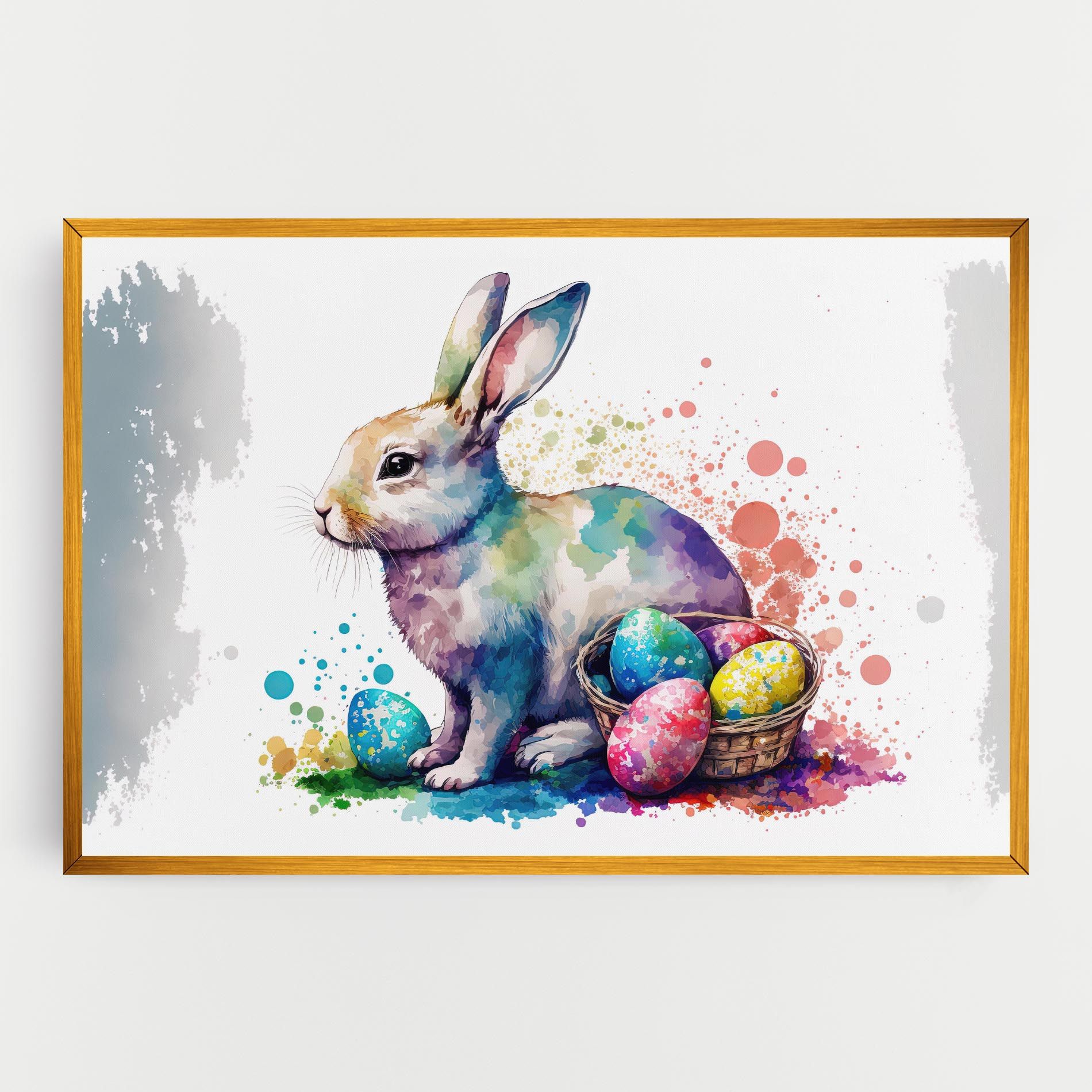 Easter Bunny Watercolor mockup 0