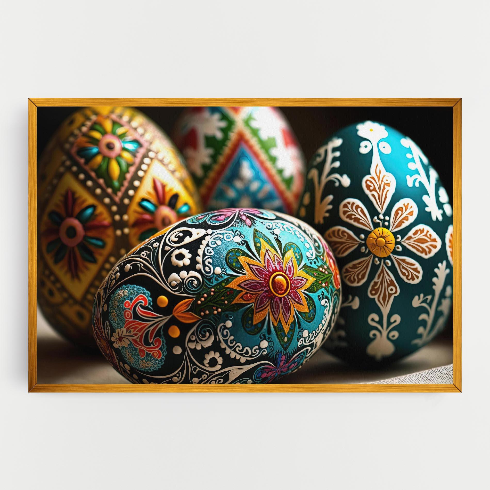 Leinwandbild Easter Eggs Ornament mockup 0