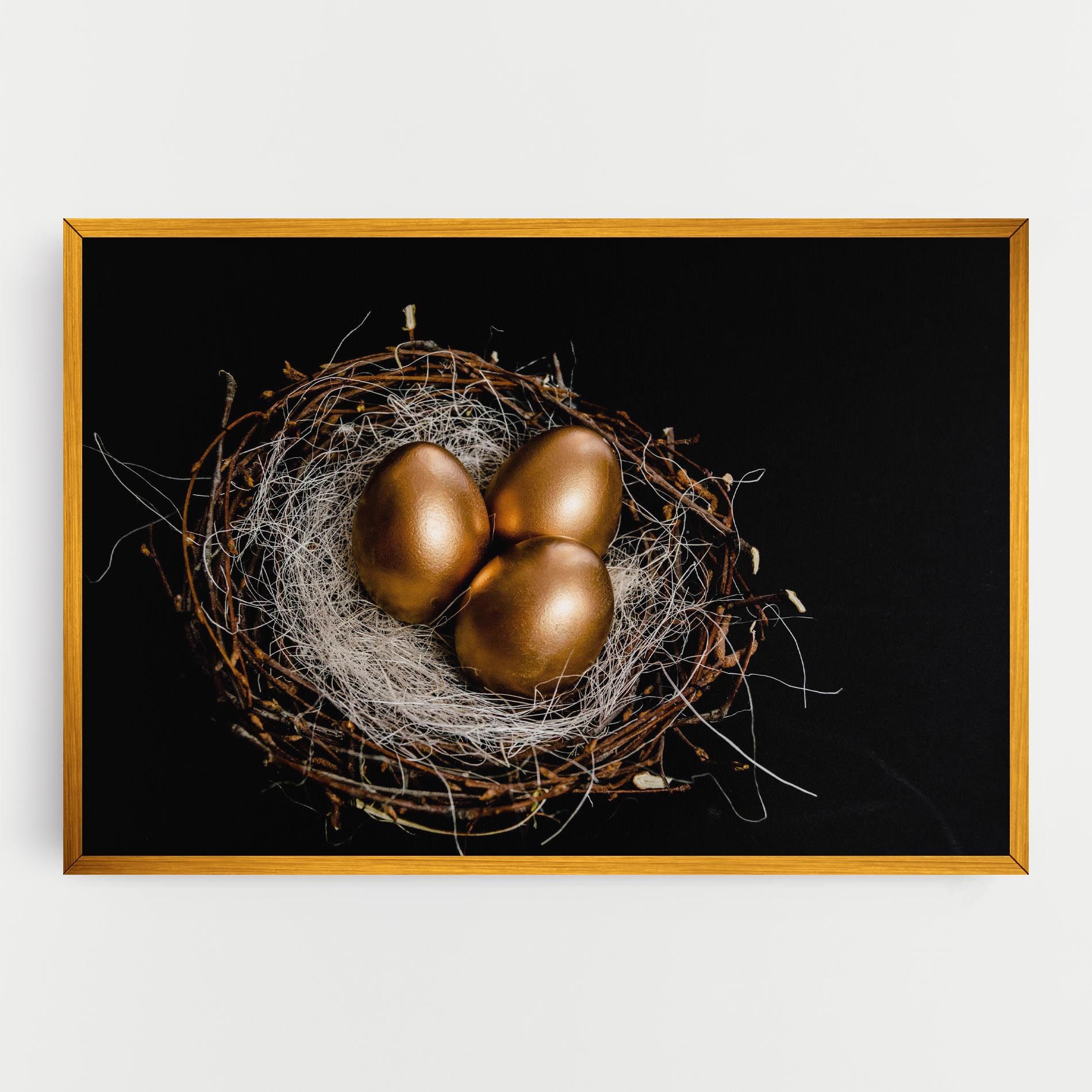 Pretty Golden Easter Eggs mockup 0