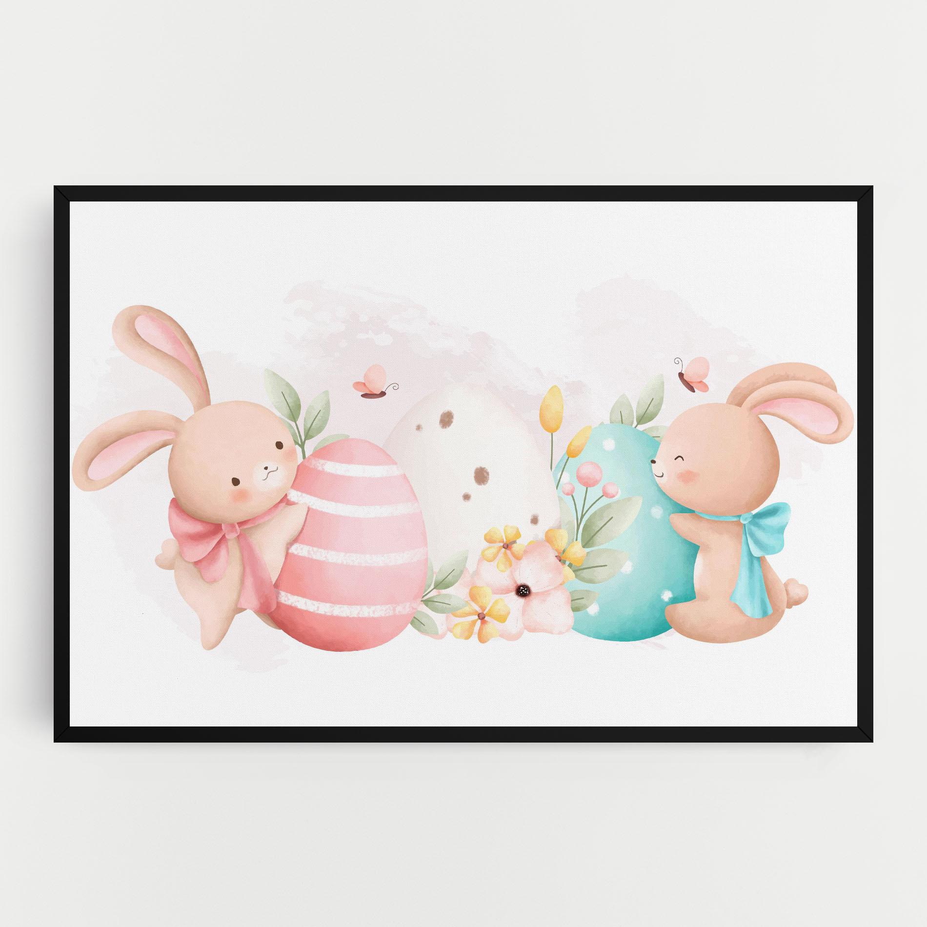 Leinwandbild Cute Bunny Art mockup 0