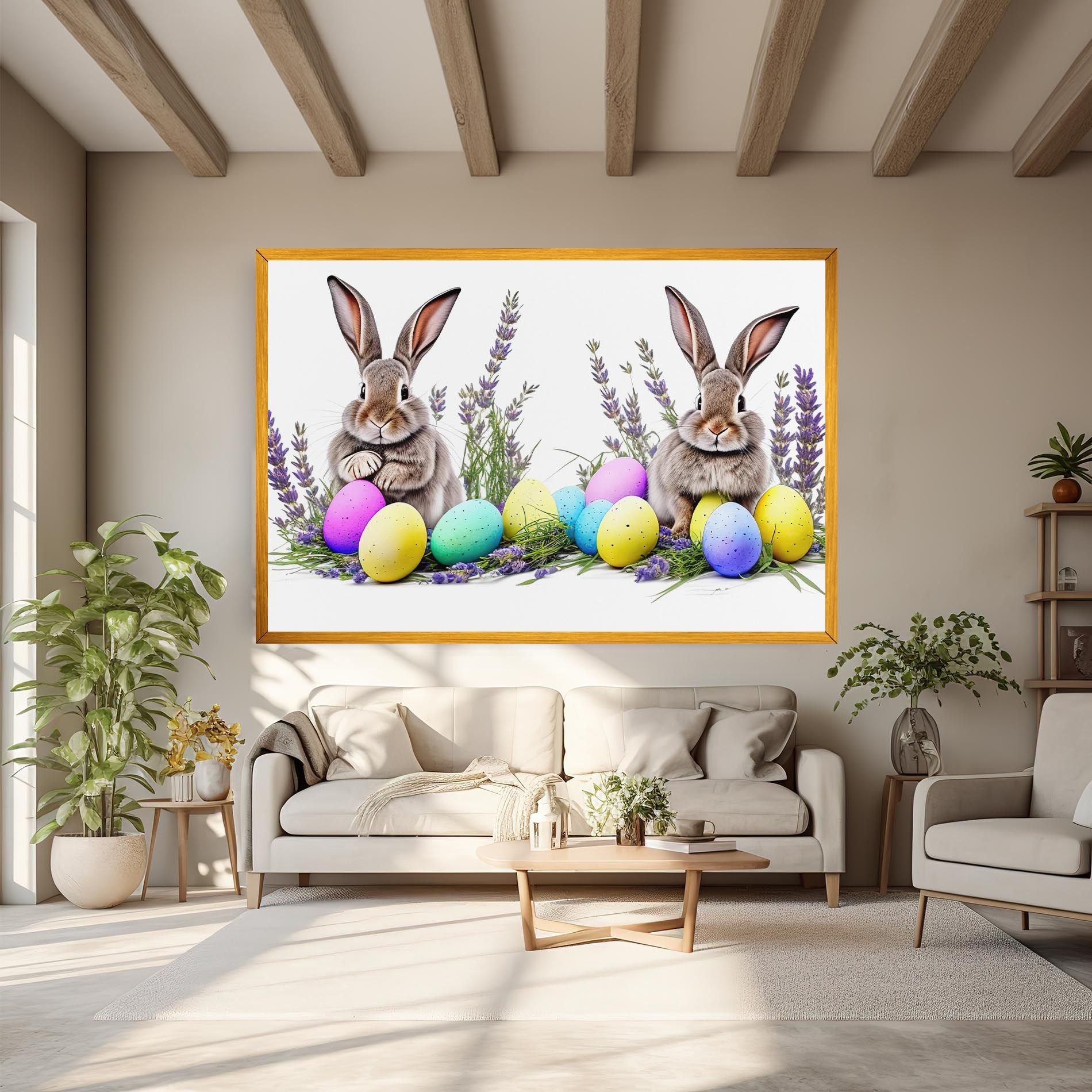 Flowers Easter Bunny mockup 6