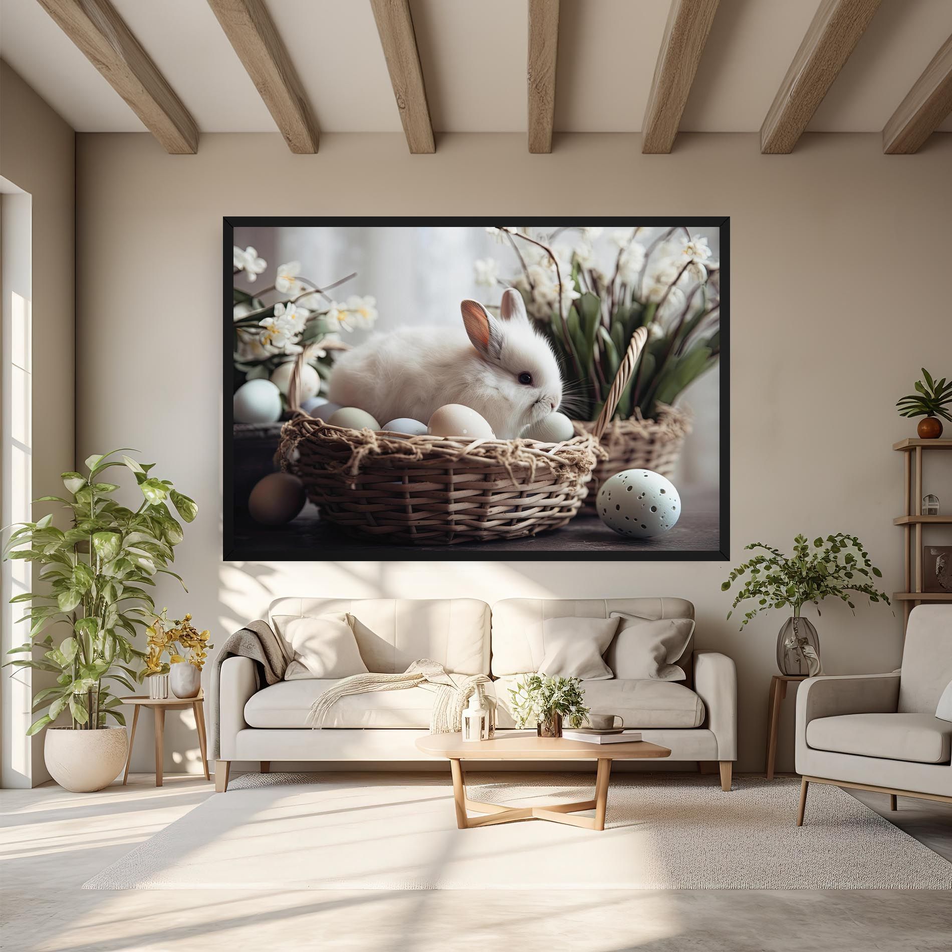 Cute White Easter Eggs mockup 6