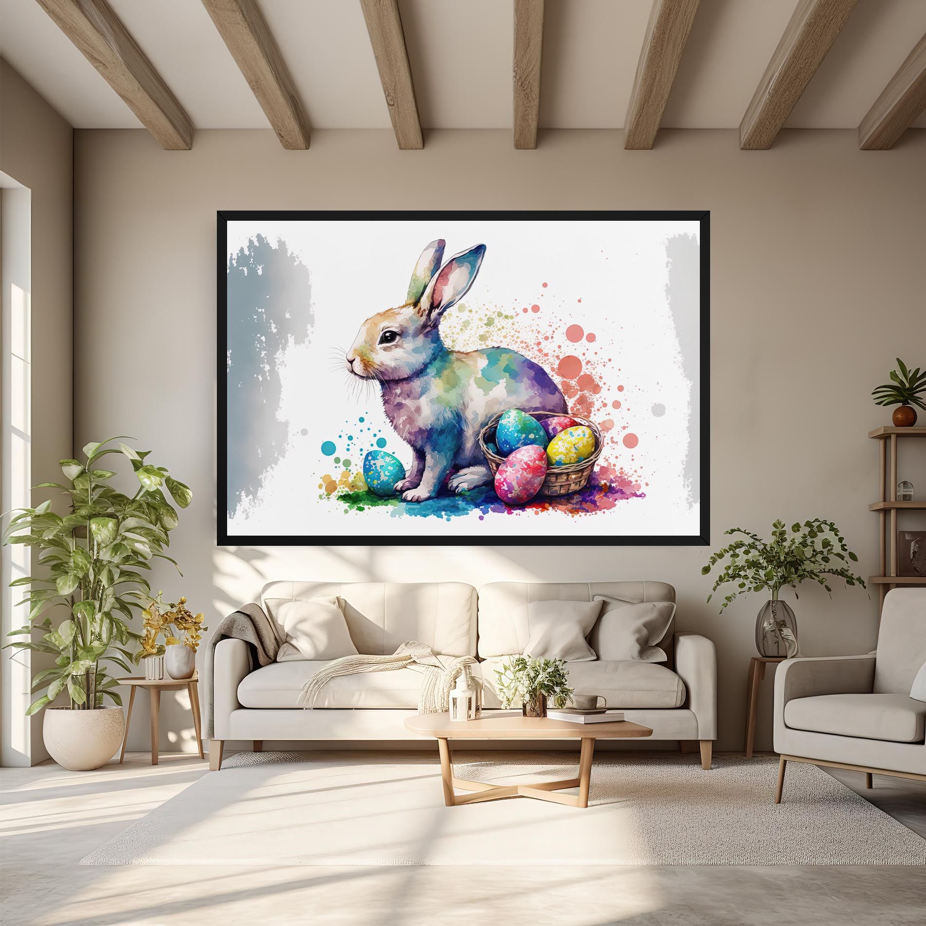 Easter Bunny Watercolor mockup 6