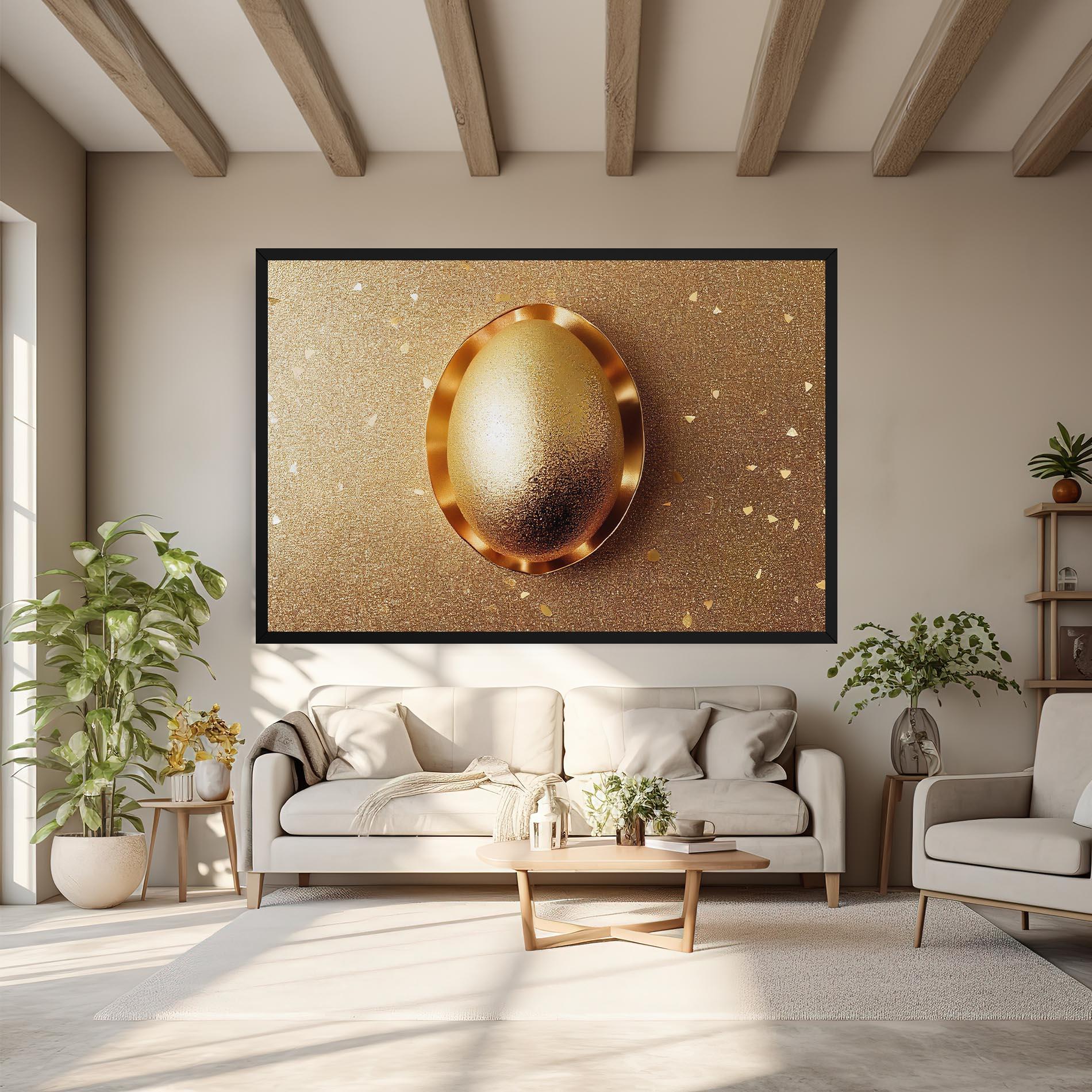 Leinwandbild Golden Egg Chocolate mockup 6