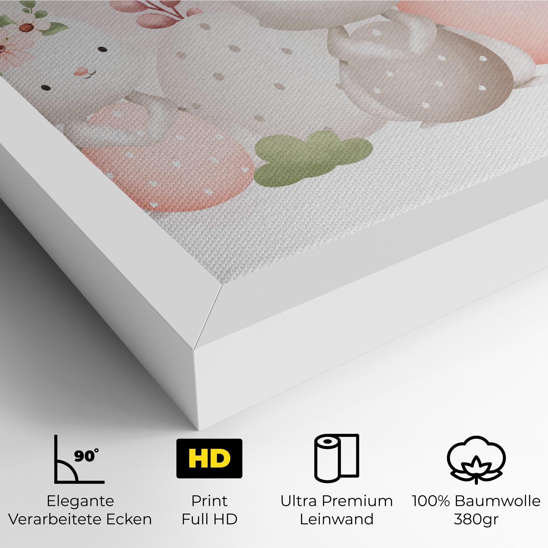 Leinwandbild Bunny With Hat mockup 4