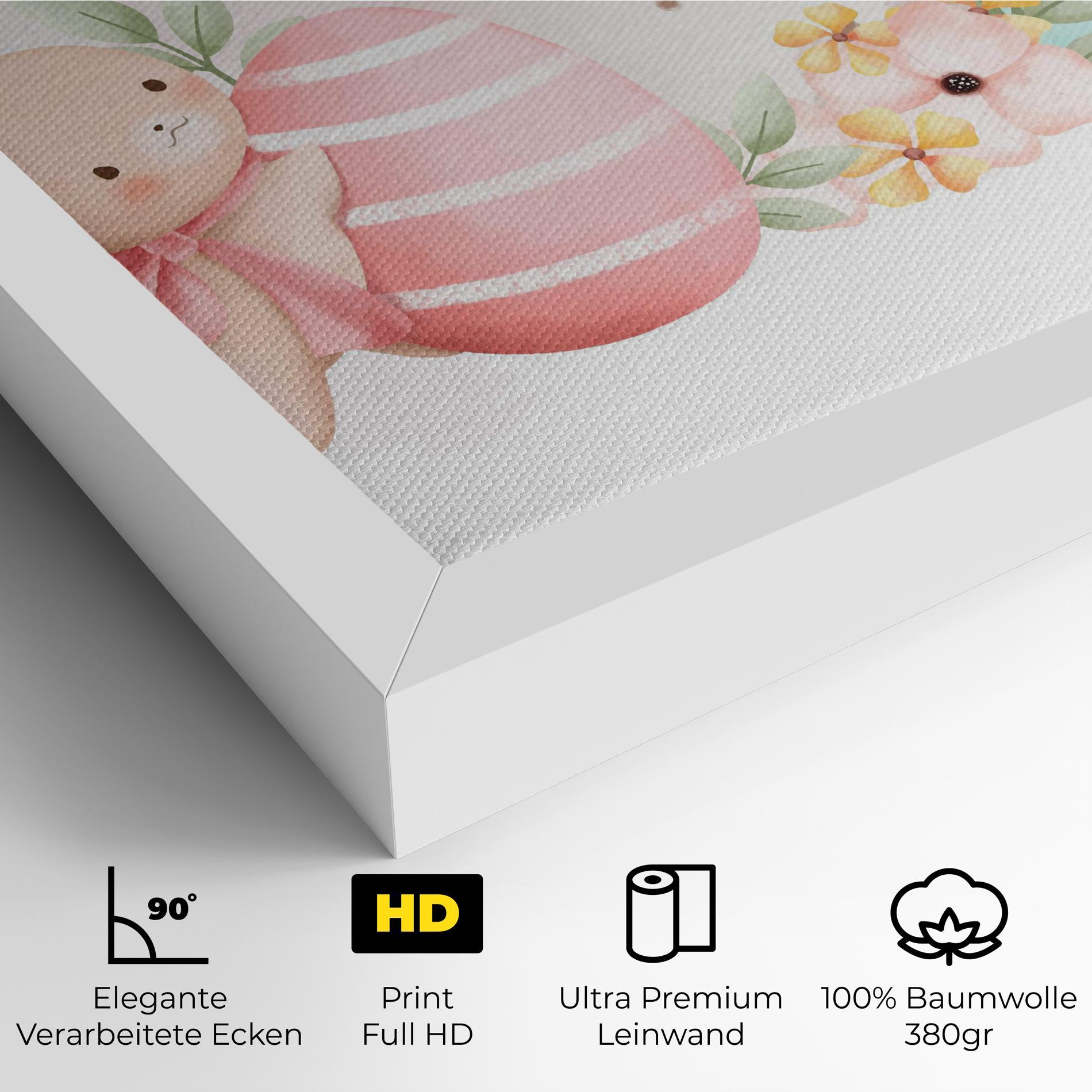 Leinwandbild Cute Bunny Art mockup 4