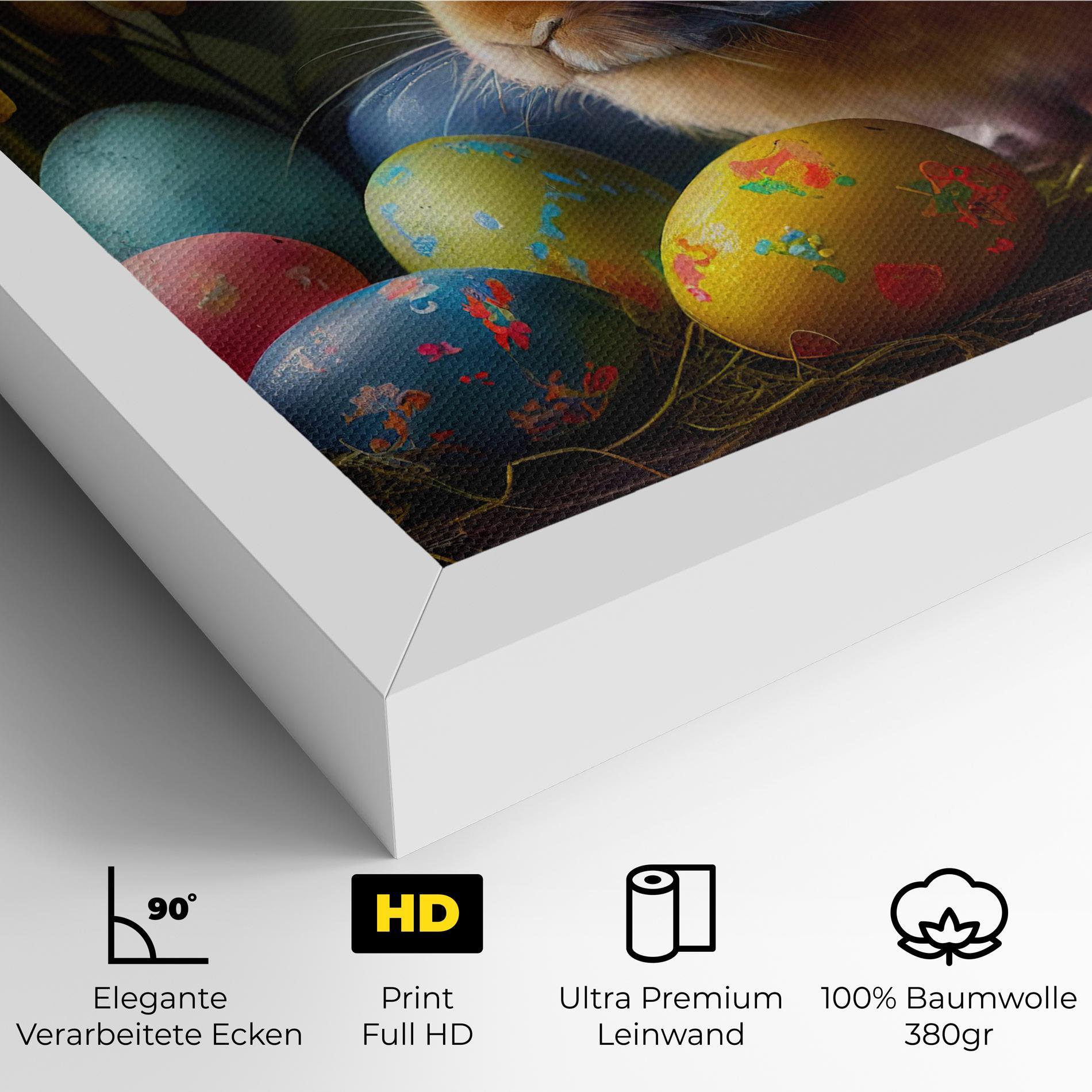 Leinwandbild Easter Cute Rabbit mockup 4