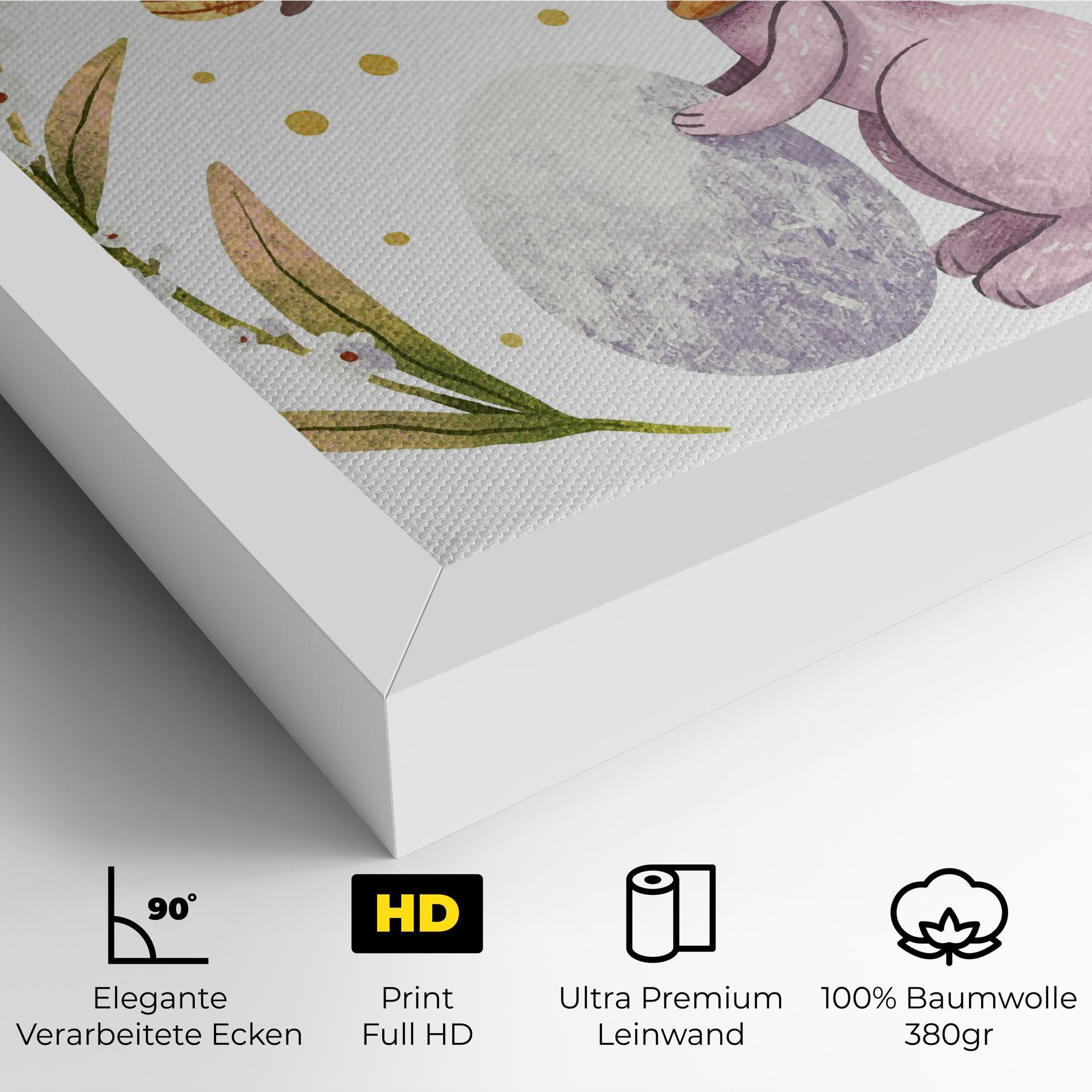 Leinwandbild Easter Pink Bunny mockup 4