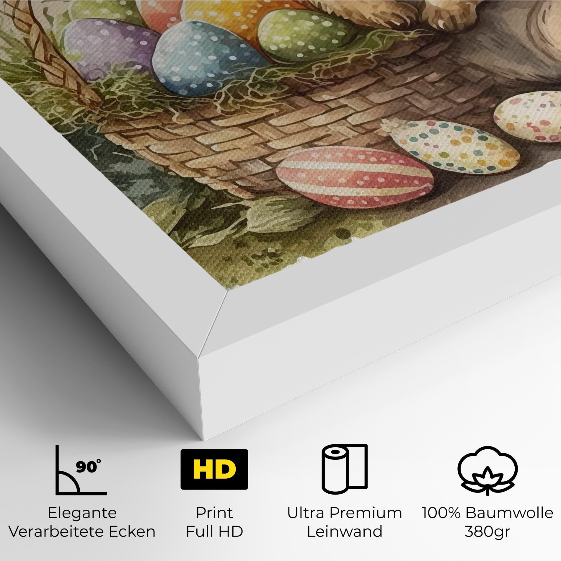 Leinwandbild Eggs Baby Bunny mockup 4
