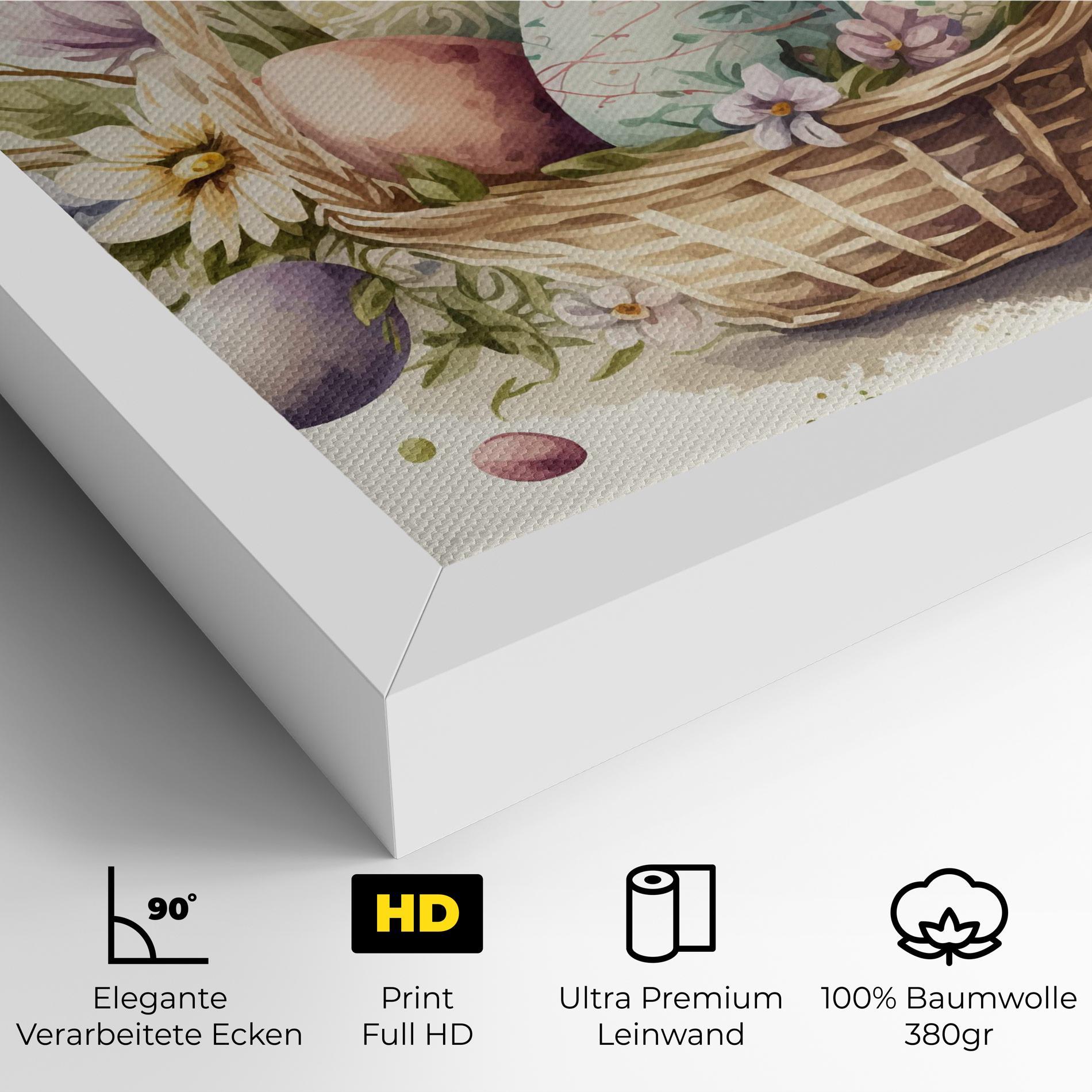 Leinwandbild Eggs Basket mockup 4