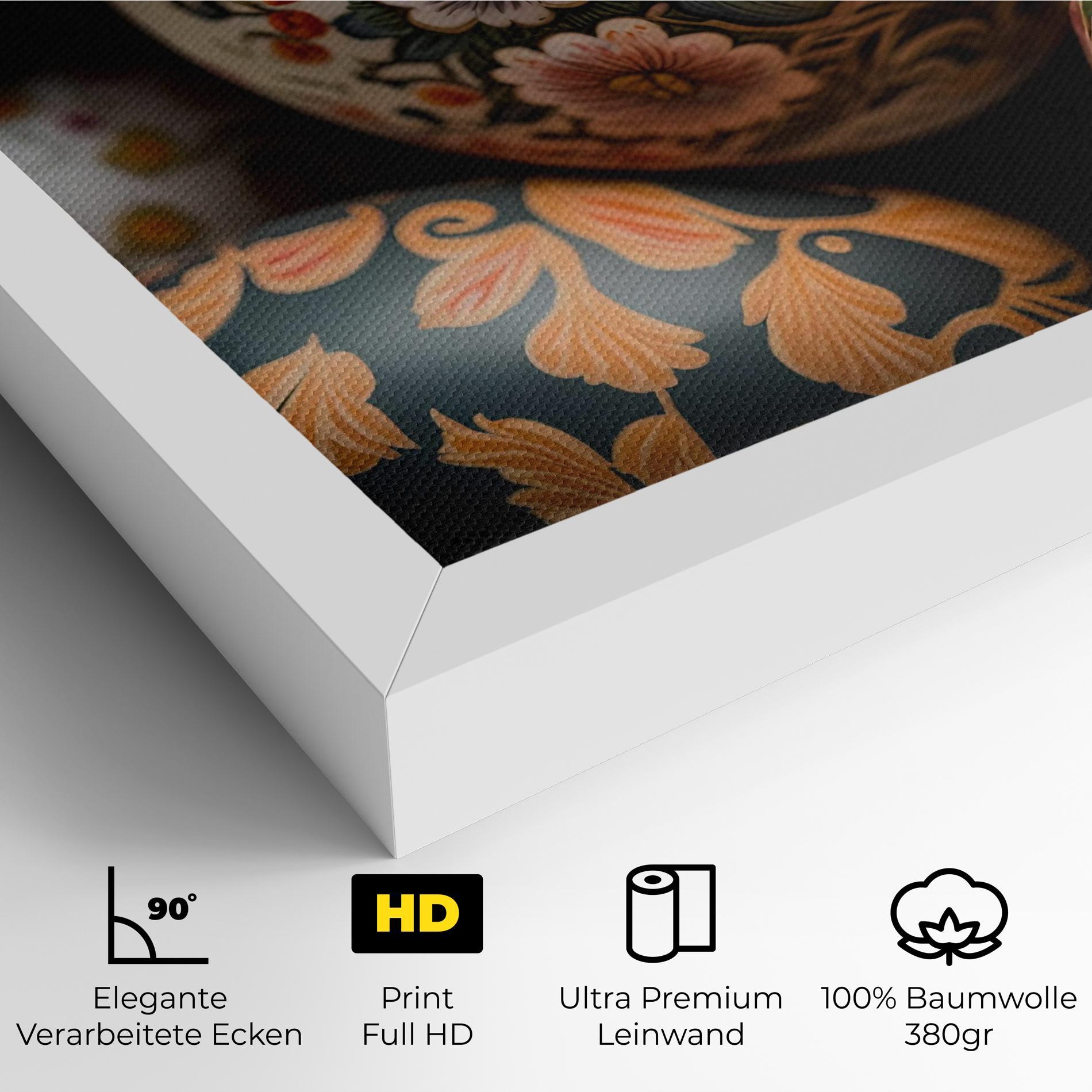 Leinwandbild Floral Painted Eggs mockup 4