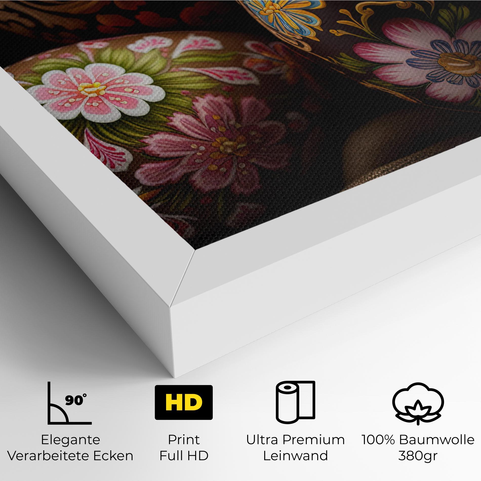 Leinwandbild Pretty Painted Eggs mockup 4