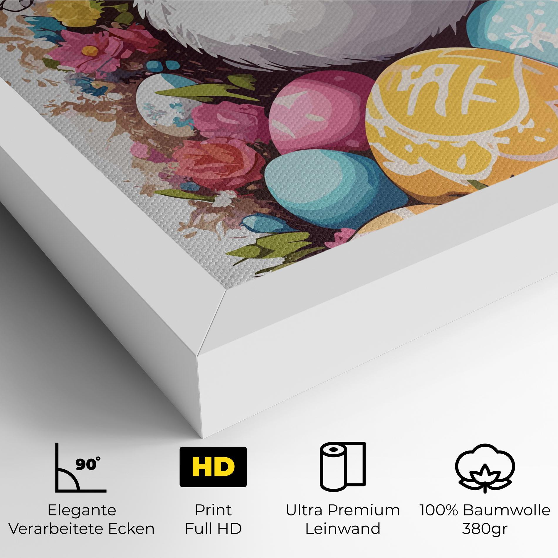 Leinwandbild White Easter Bunny mockup 4