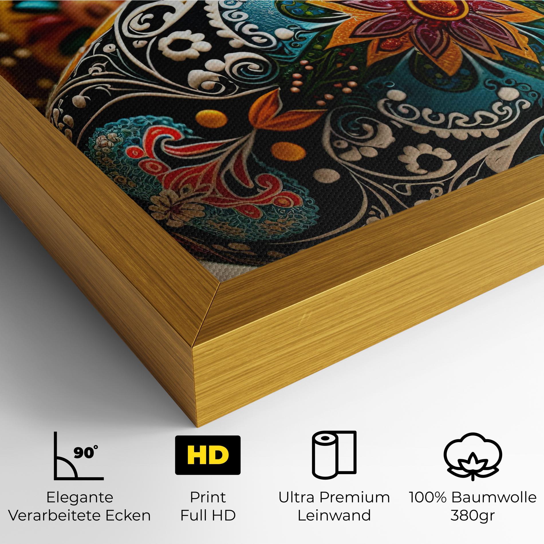 Leinwandbild Easter Eggs Ornament mockup 4