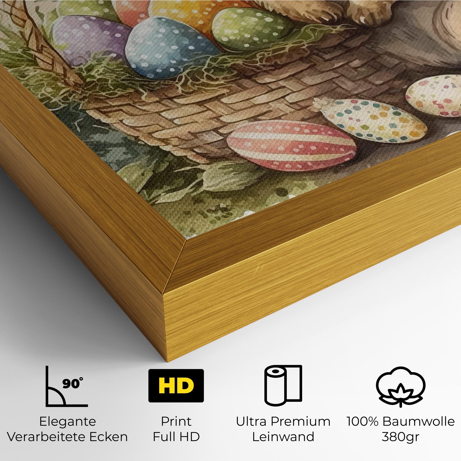 Leinwandbild Eggs Baby Bunny mockup 4