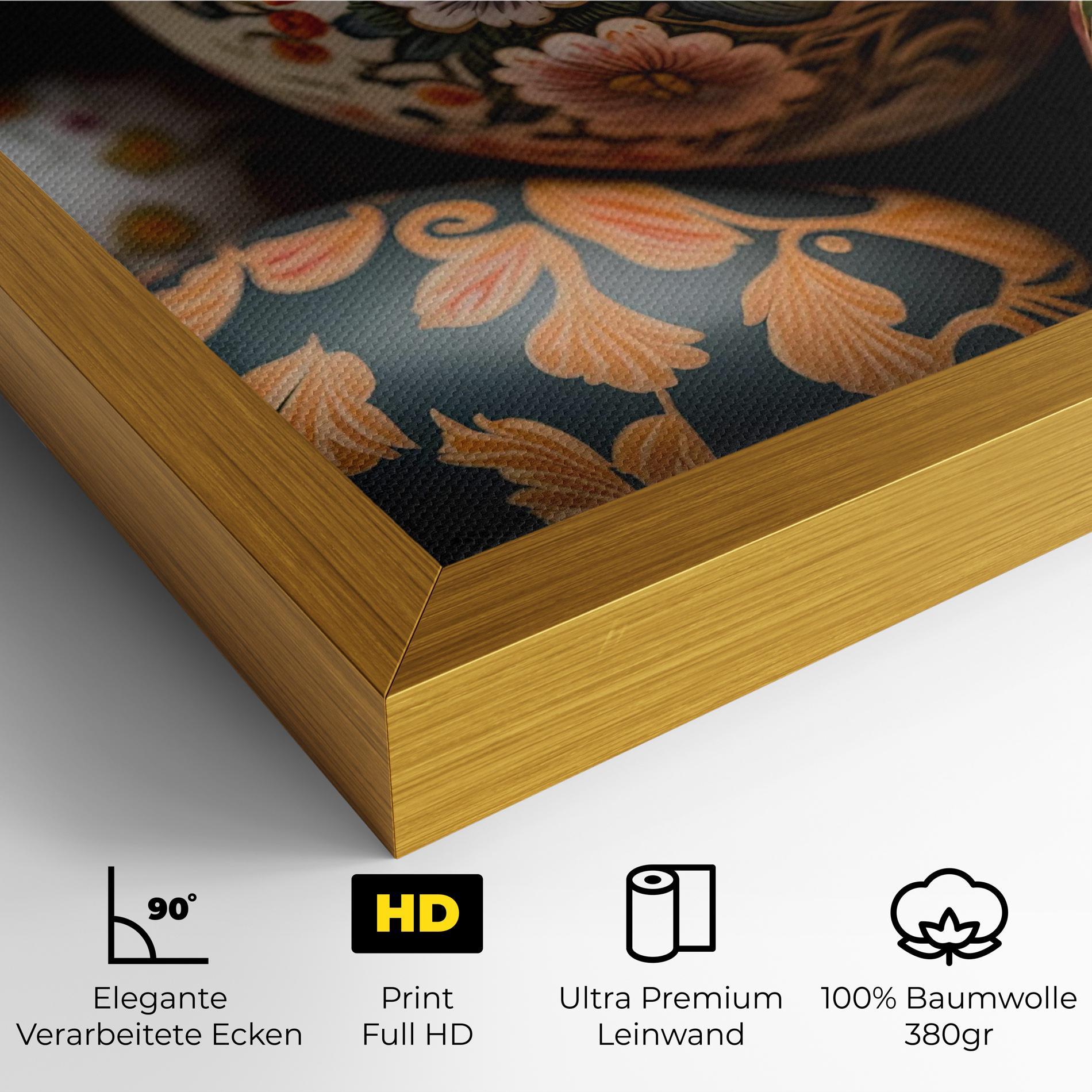 Leinwandbild Floral Painted Eggs mockup 4