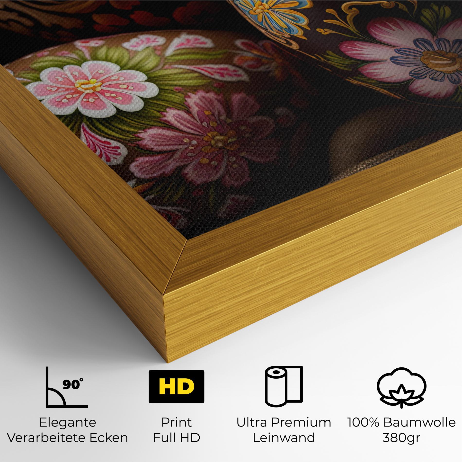 Leinwandbild Pretty Painted Eggs mockup 4