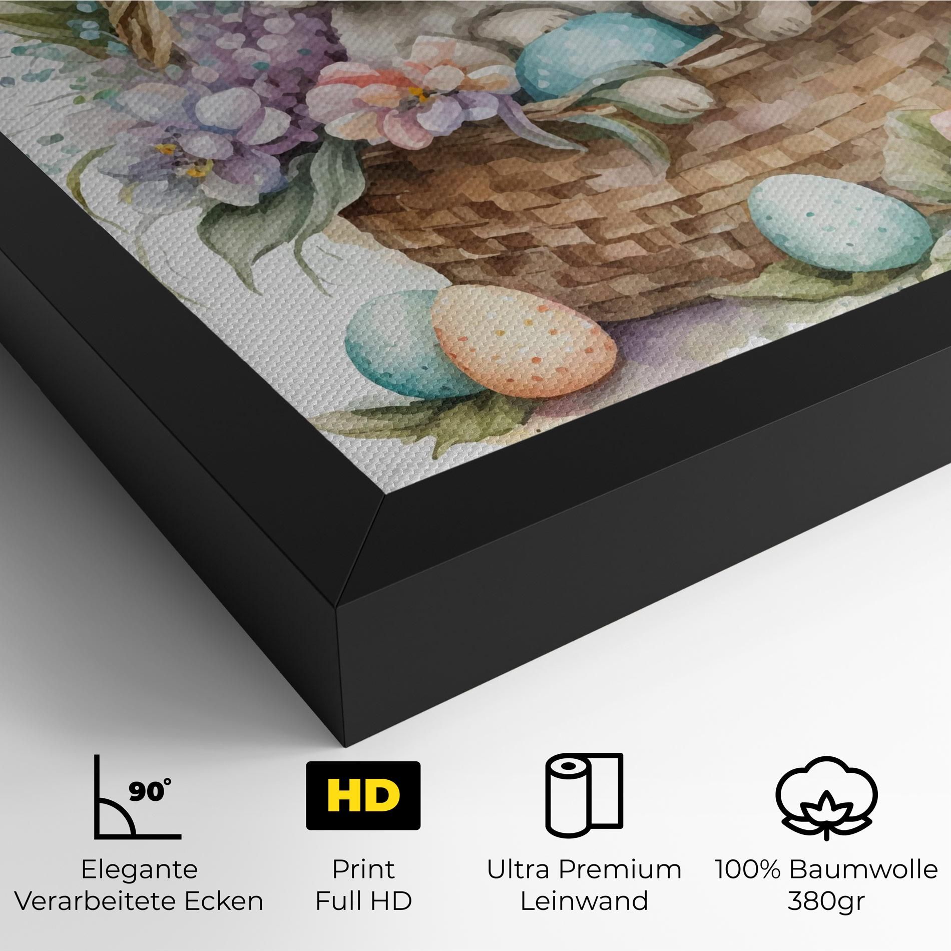 Cute Bunny In Basket mockup 4