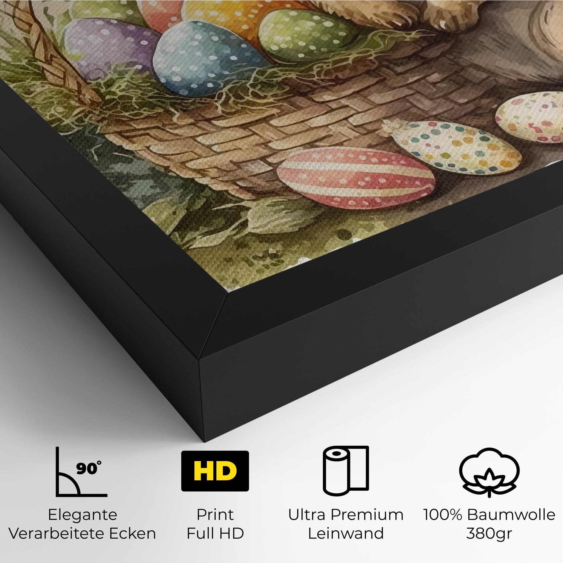 Leinwandbild Eggs Baby Bunny mockup 4