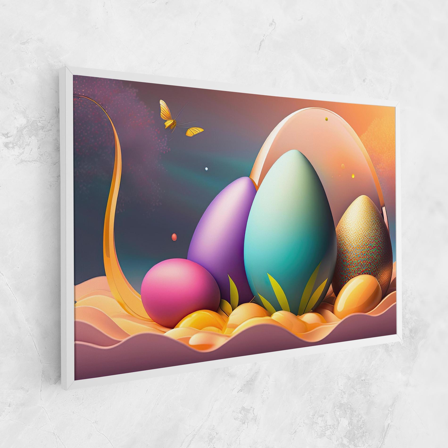 Leinwandbild Big Blue Easter Egg mockup 1