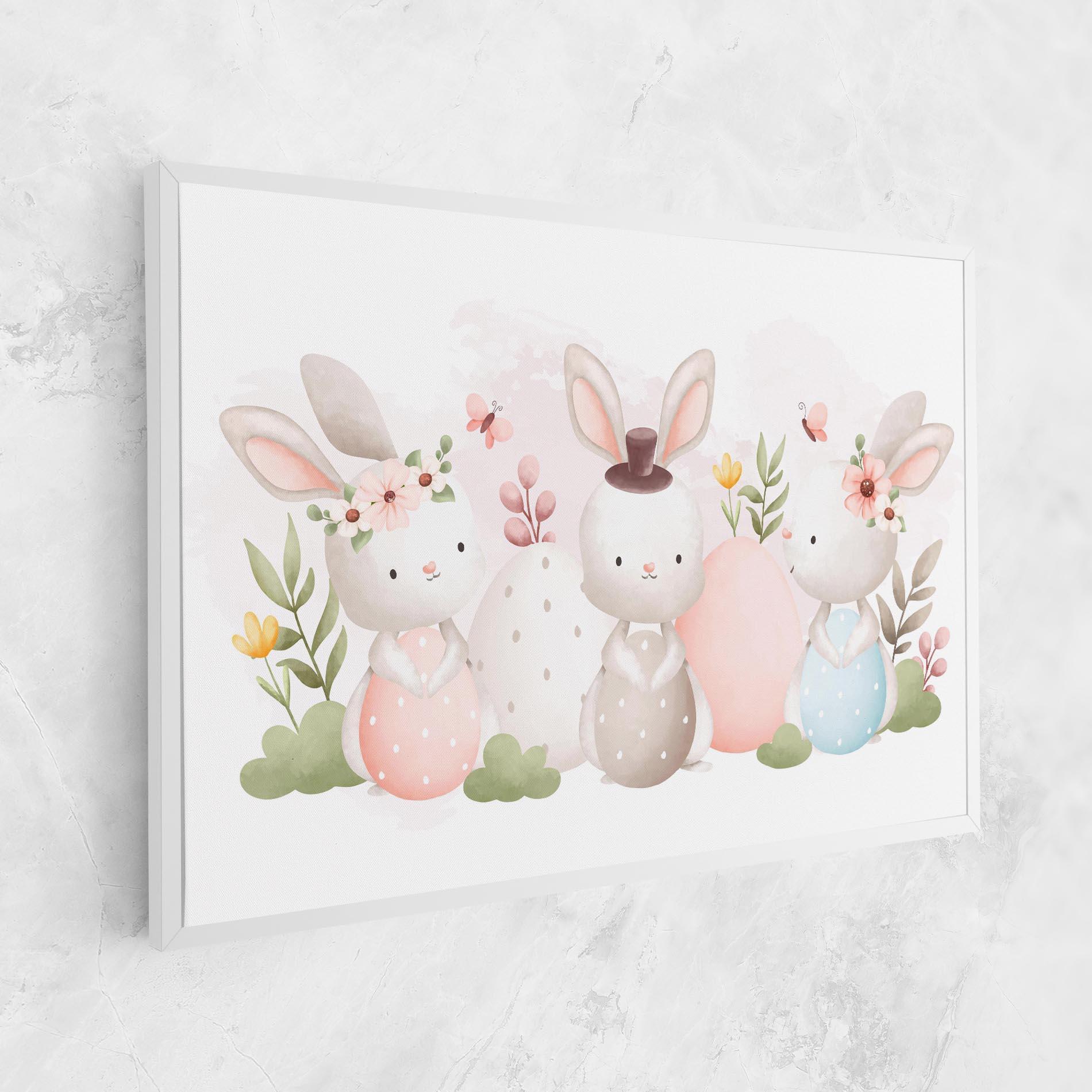 Leinwandbild Bunny With Hat mockup 1