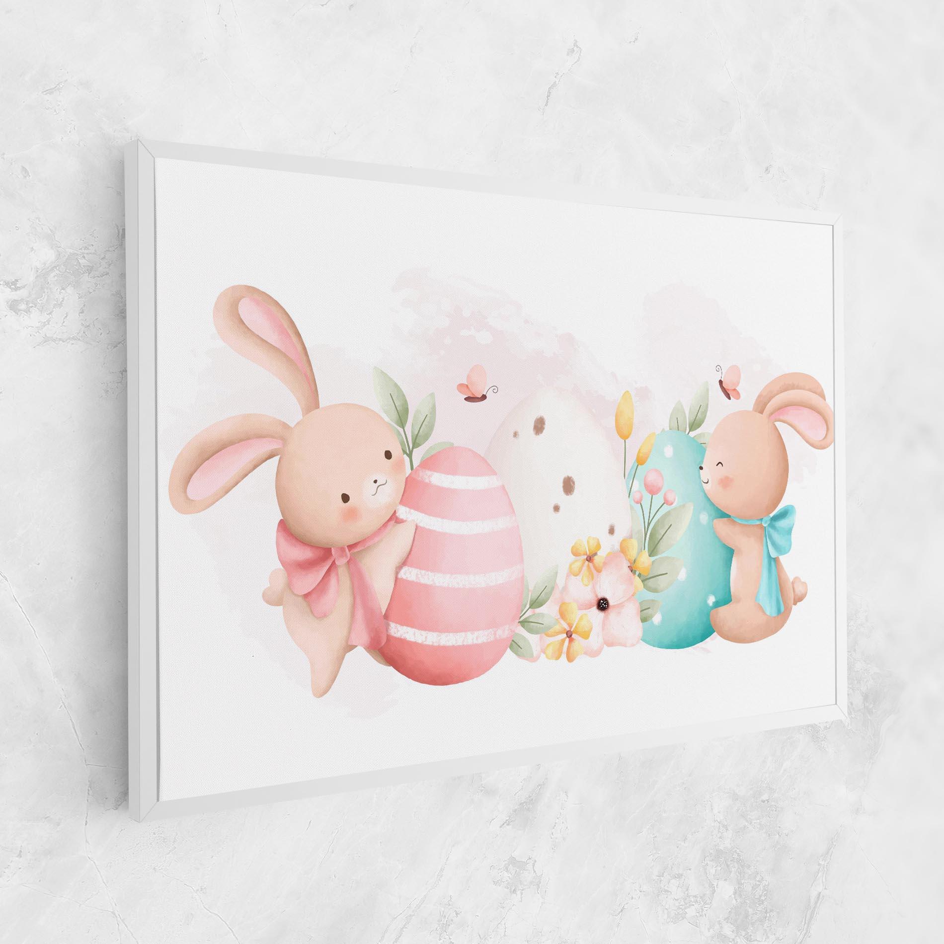 Leinwandbild Cute Bunny Art mockup 1