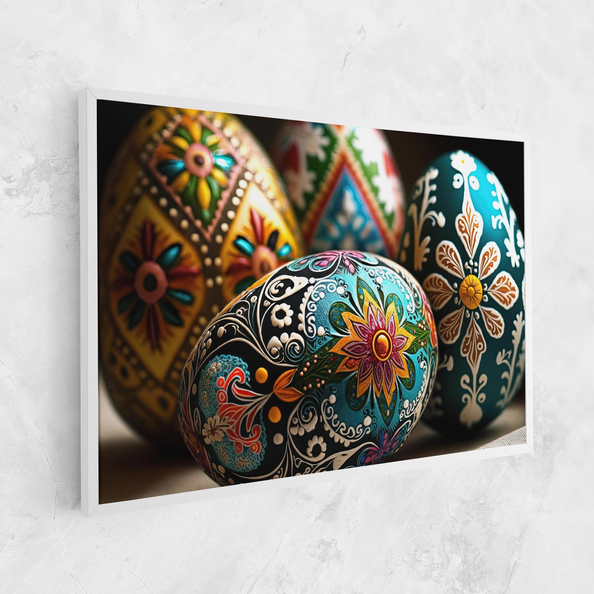 Leinwandbild Easter Eggs Ornament mockup 1